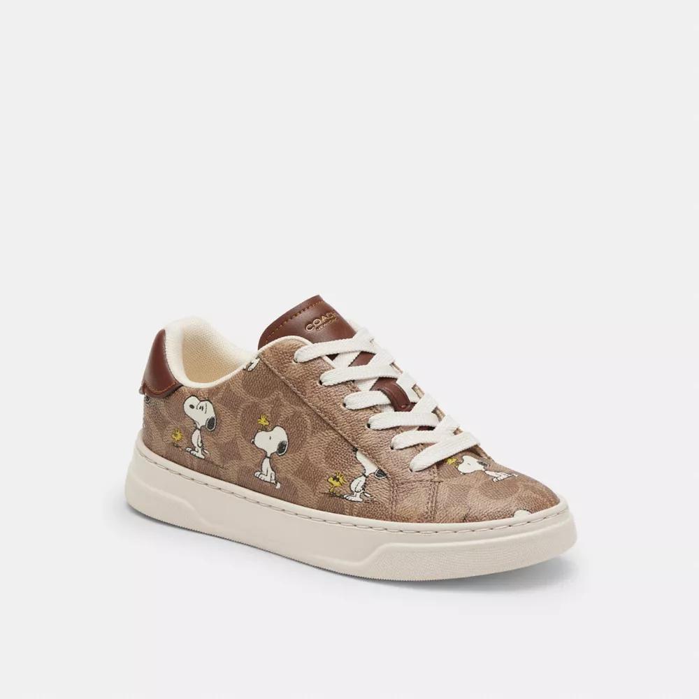 Coach X Peanuts High Line Sneaker In Signature Canvas With Snoopy Print Product Image