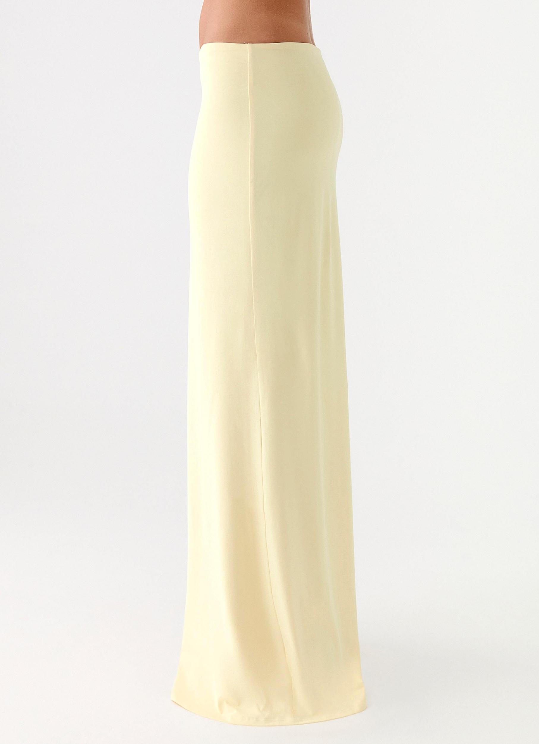 Tatum Low Rise Maxi Skirt - Ivory Product Image