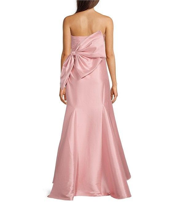 Belle by Badgley Mischka Abigail Strapless Bow Detail Mermaid Dress Product Image