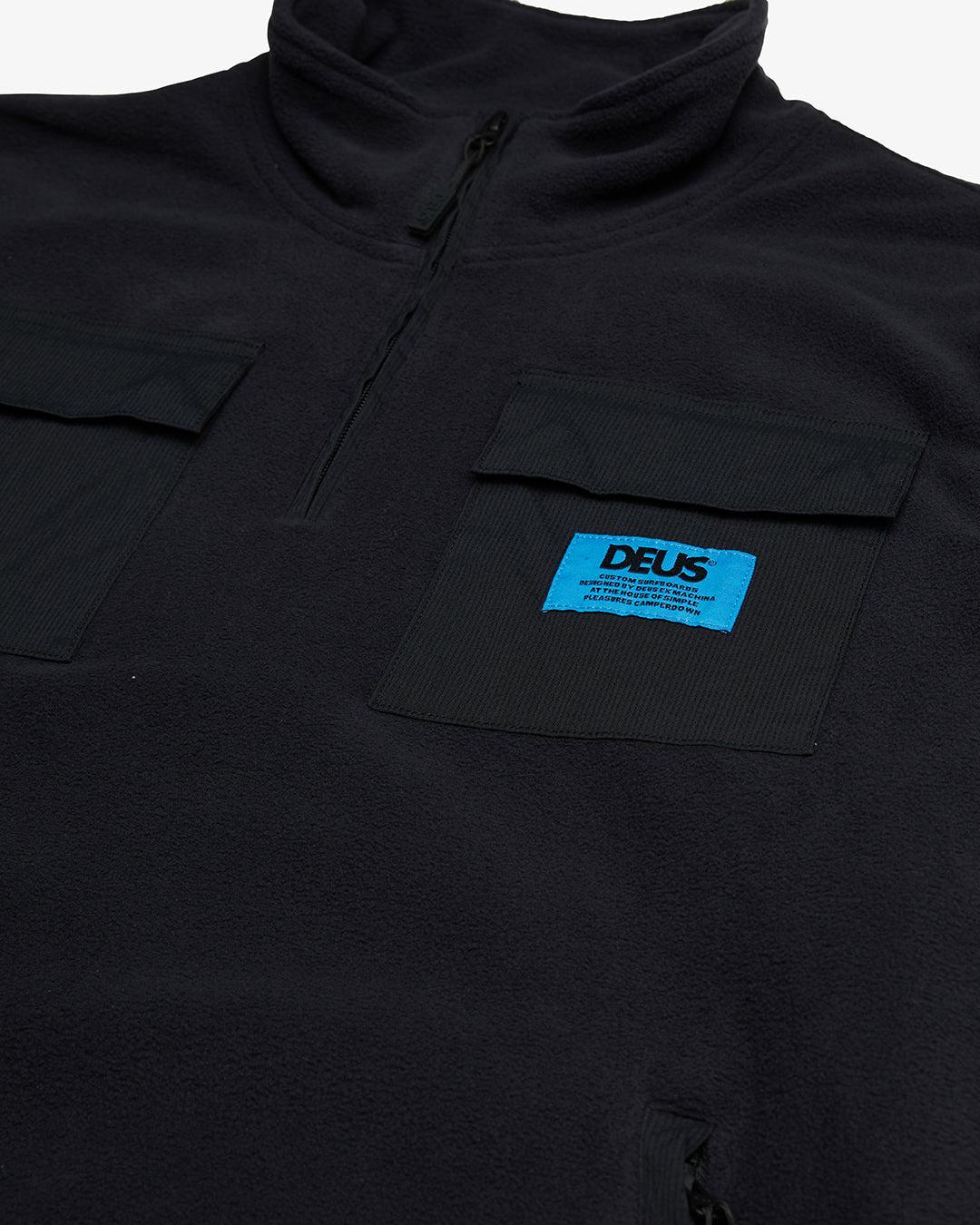 Section Zip Neck Fleece - Black Product Image