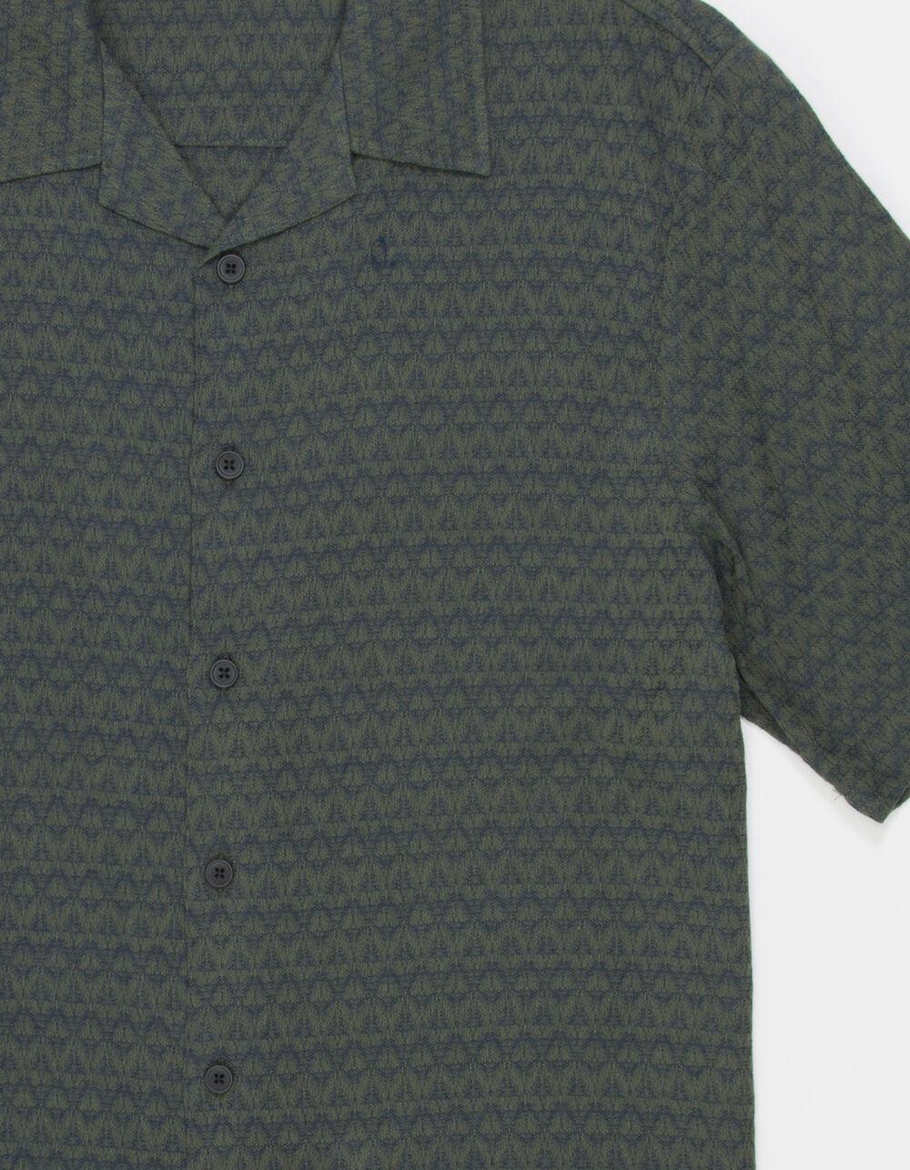THRILLS Airborne Mens Button Up Shirt - DK GREEN Product Image