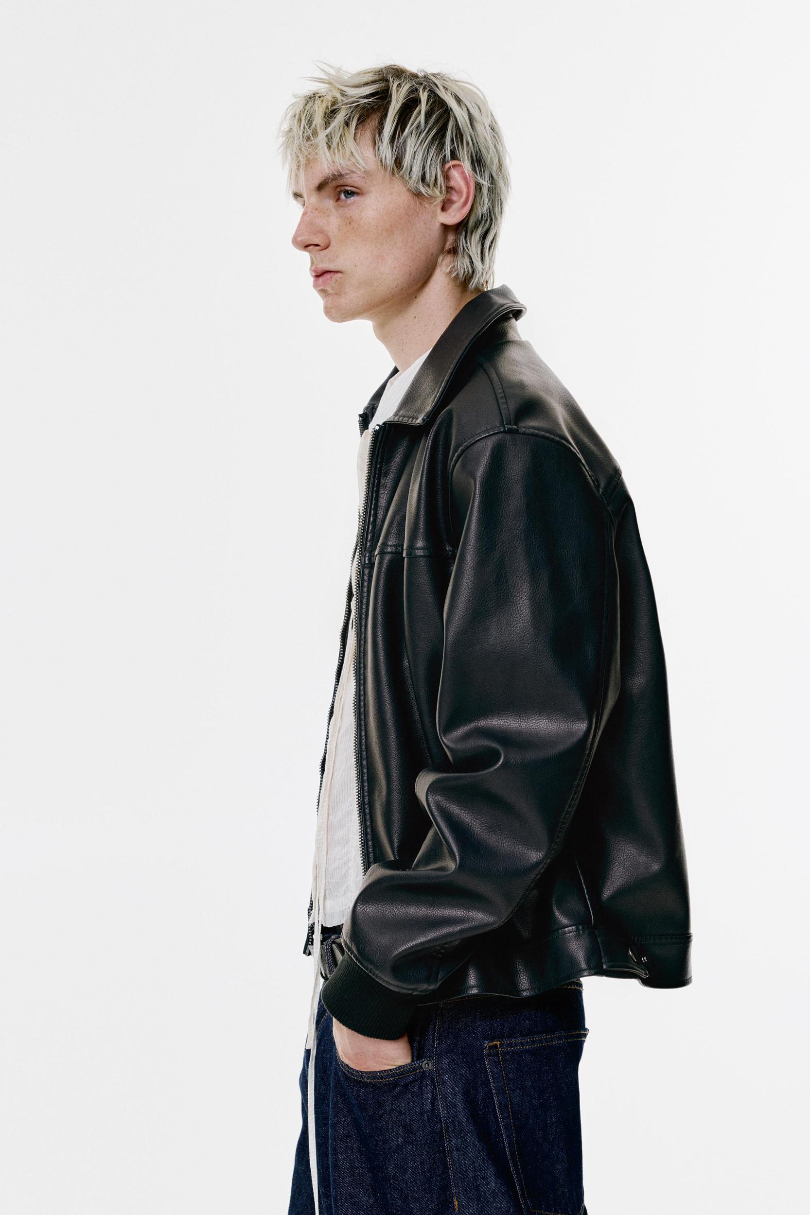 Leather effect jacket Product Image