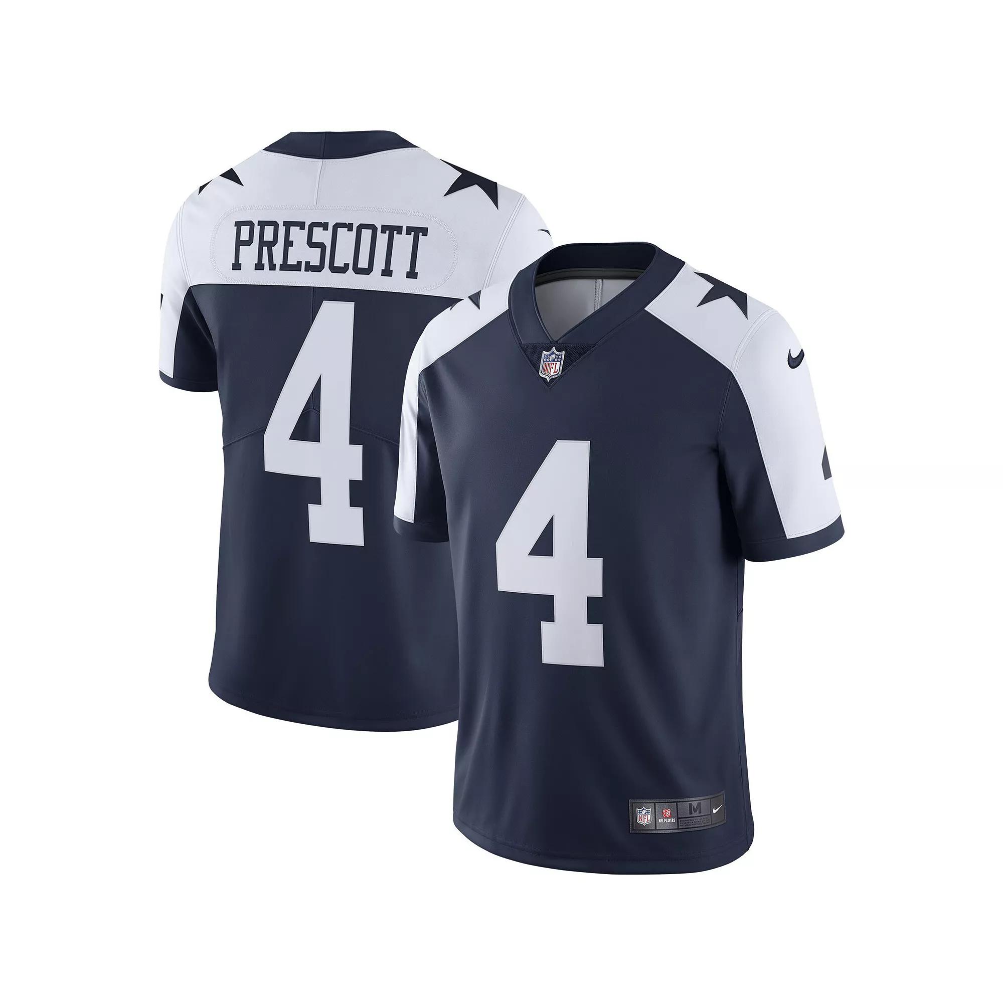 Men's Nike Dak Prescott Navy Dallas Cowboys Alternate Vapor Limited Jersey, Size: 2XL, Blue Product Image