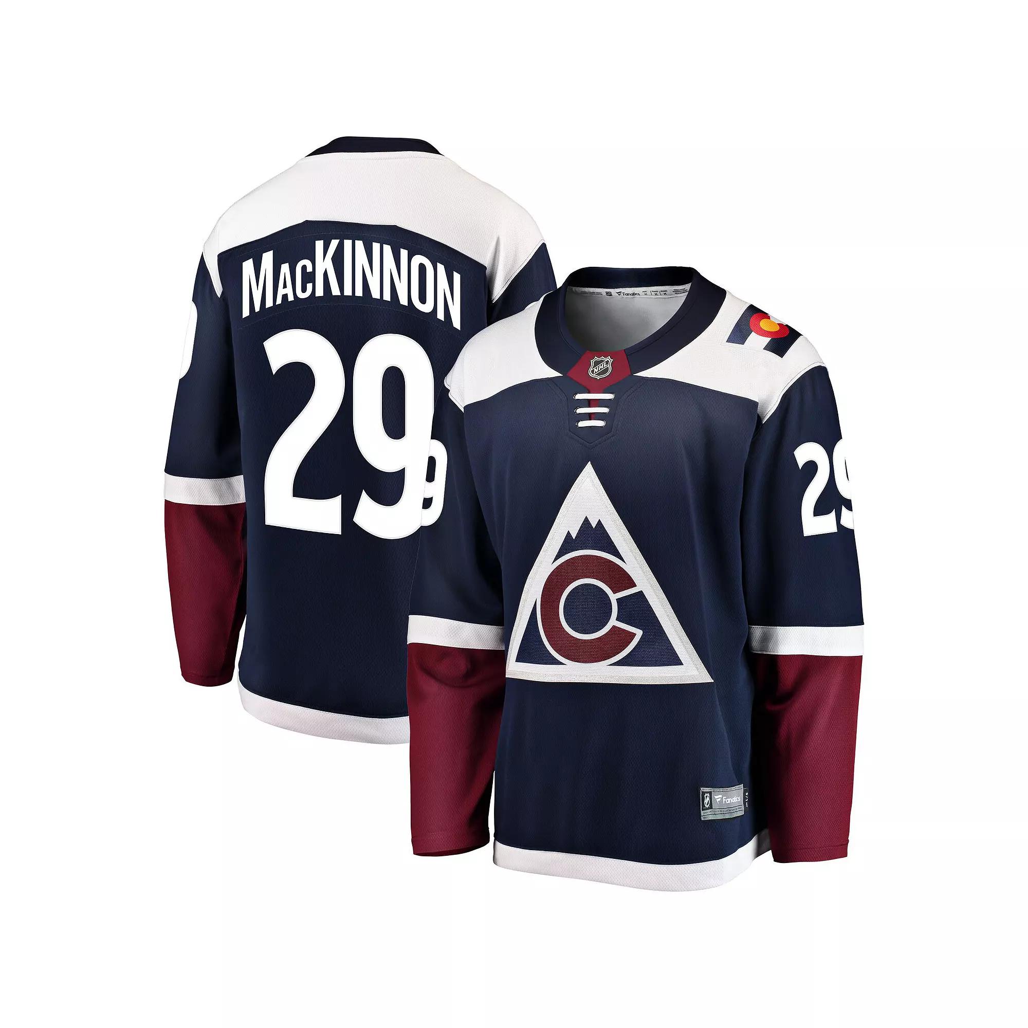 Men's Fanatics Nathan MacKinnon Navy Colorado Avalanche Breakaway Jersey,  Product Image