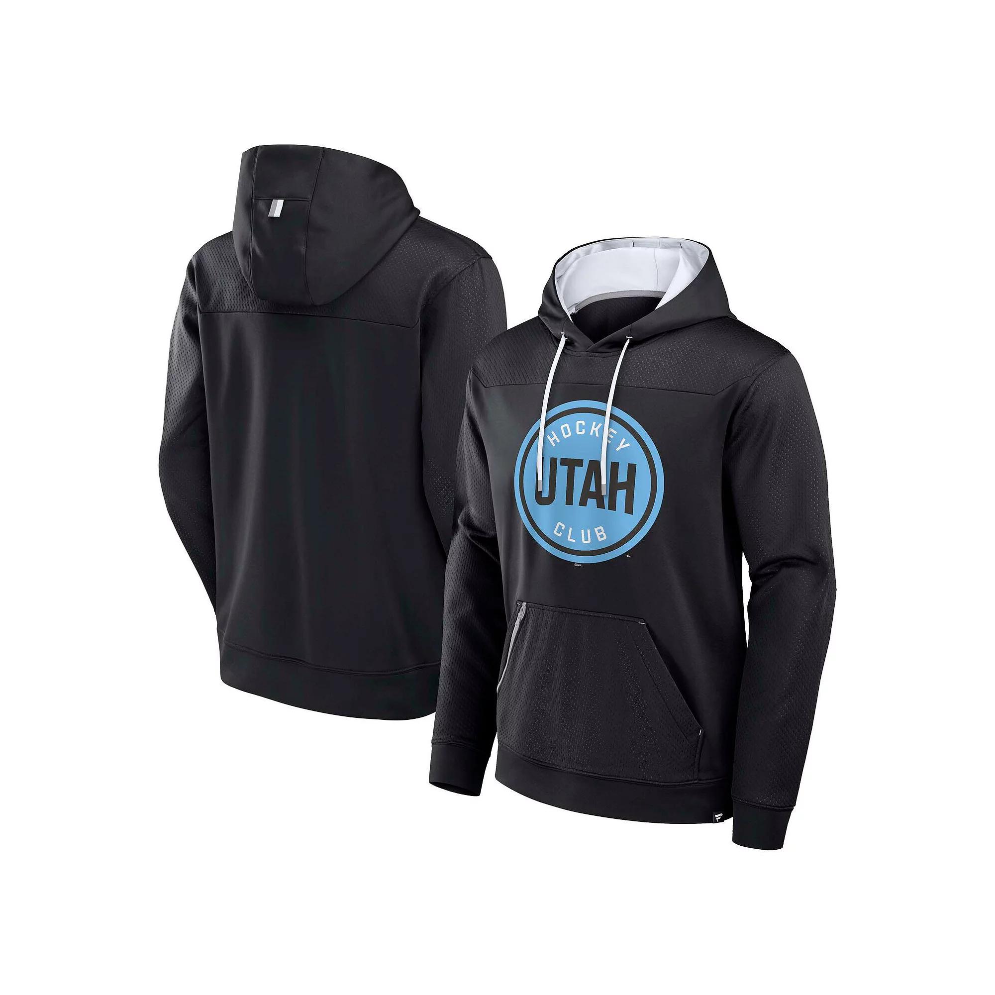Men's Fanatics Black Utah Hockey Club Defender Pullover Hoodie,  Product Image