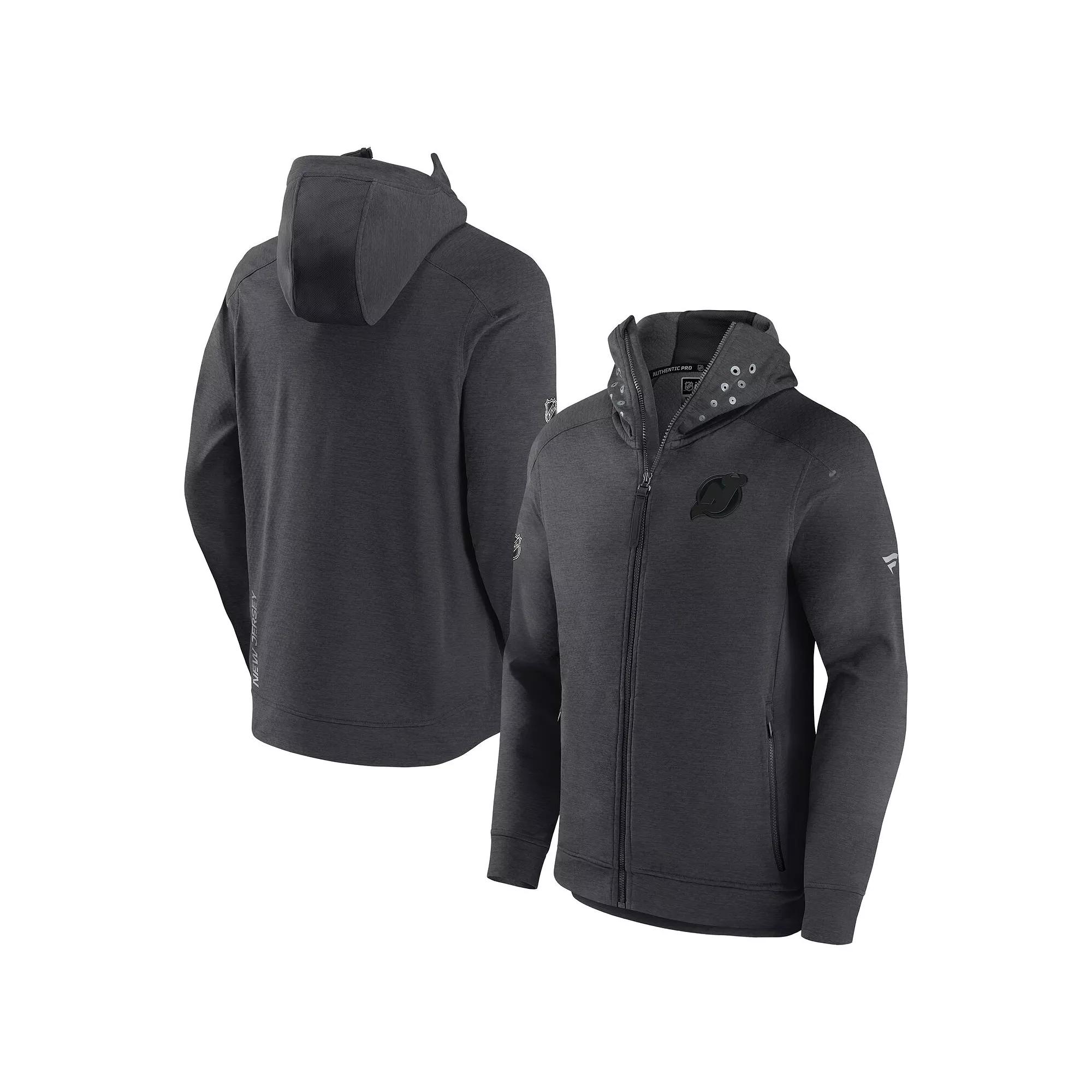 Men's Fanatics Branded Heather Navy Nashville Predators Authentic Pro Road Tech Full-Zip Hoodie Jacket,  Product Image