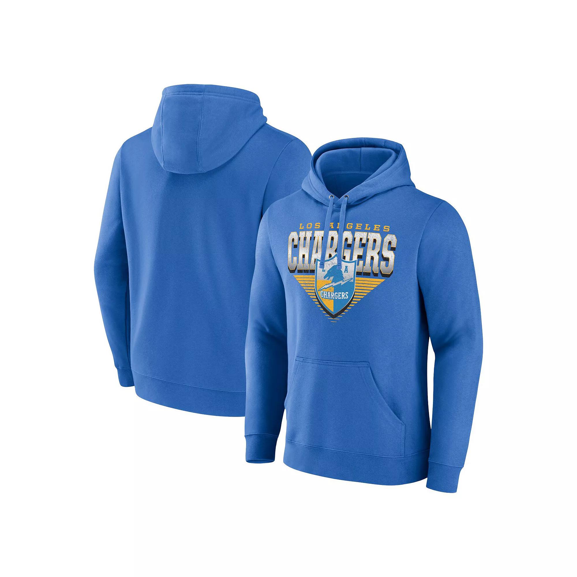 Men's Fanatics Powder Blue Los Angeles Chargers Geometric Chrome Pullover Hoodie, Size: Large, Light Product Image