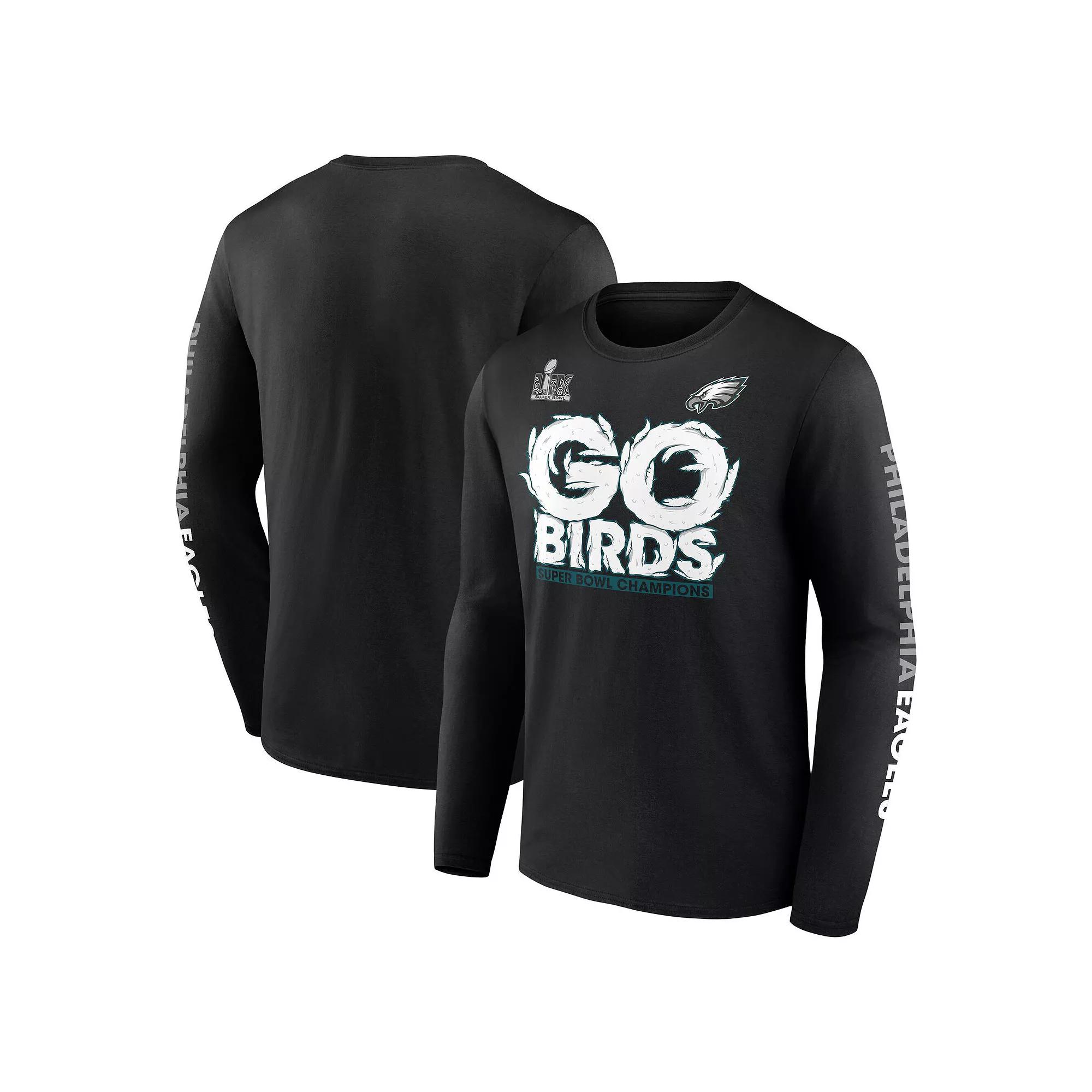 Mens Fanatics Philadelphia Eagles Super Bowl LIX Champions Big & Tall Go Birds Long Sleeve T-Shirt Product Image