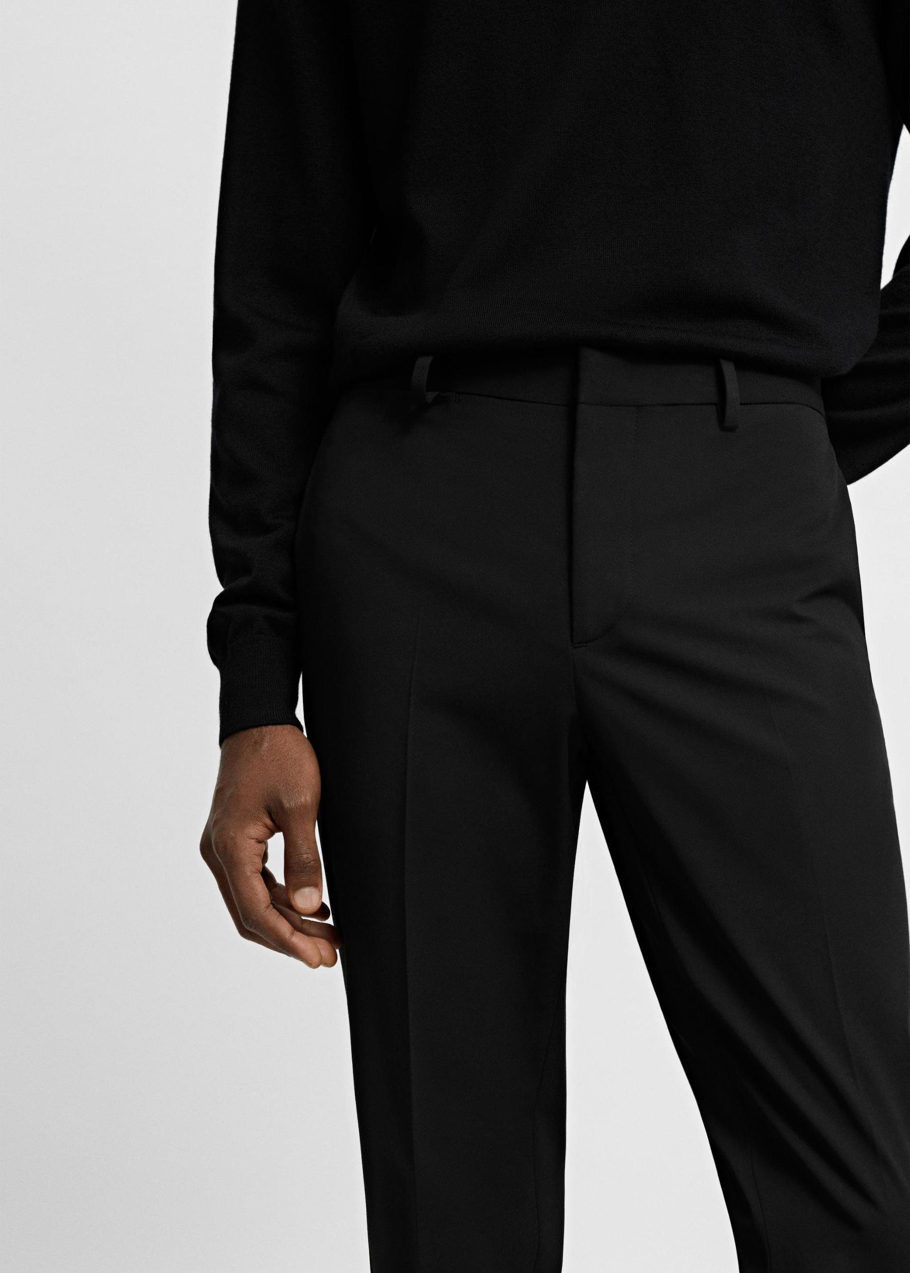Stretch fabric super slim-fit suit trousers - Men | MANGO USA Product Image
