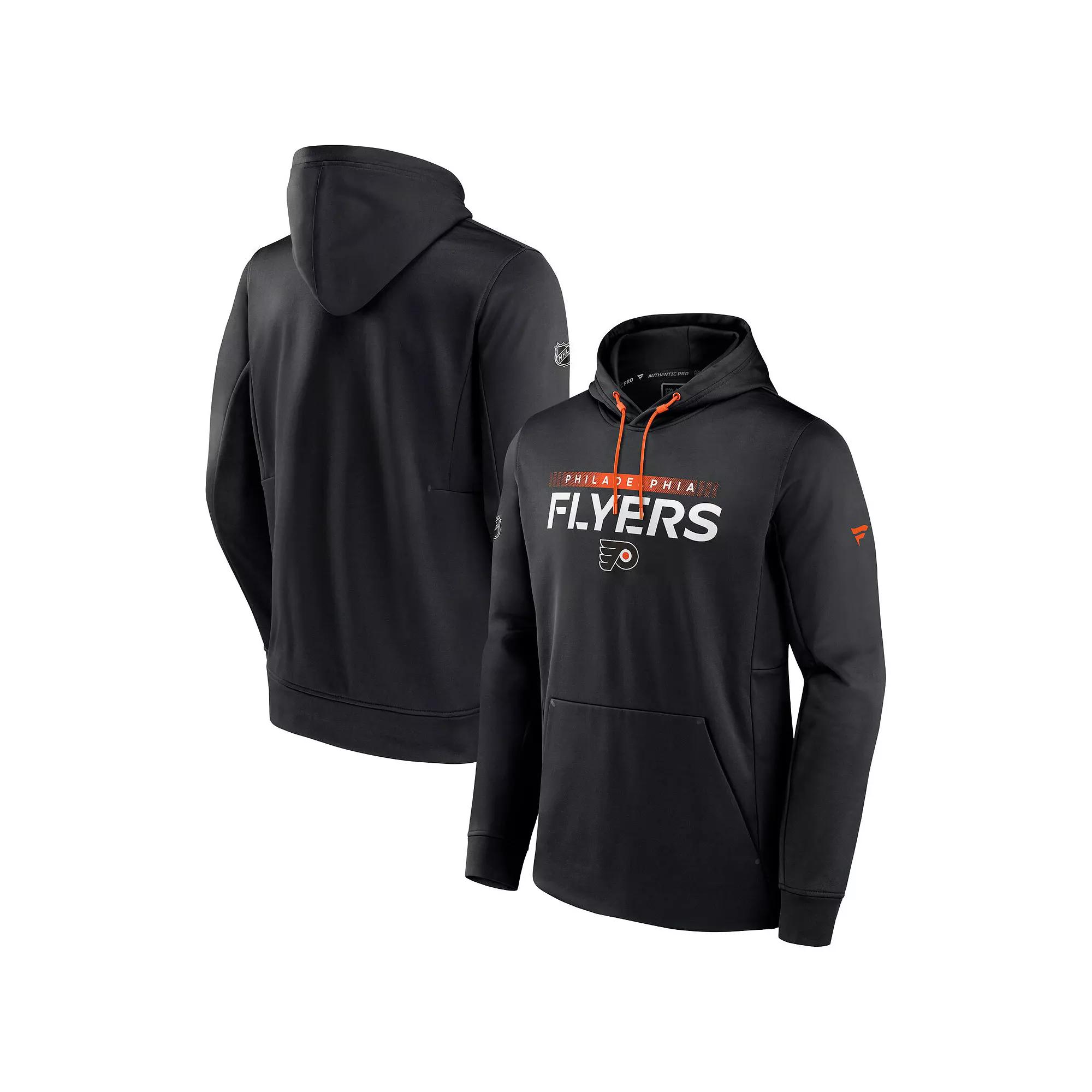 Men's Fanatics Branded Black Philadelphia Flyers Authentic Pro Rink Pullover Hoodie, Size: Small, Fly Black Product Image