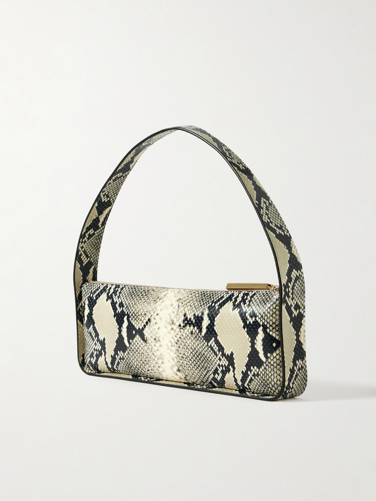 KHAITE Lori Python-embossed Leather Shoulder Bag In Natural Product Image