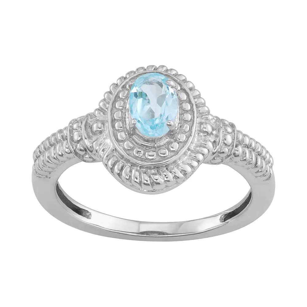 Jewelexcess Sterling Silver 0.40 C.T.W. Gemstone Ring, Women's, Size: 8, Blue Topaz Product Image