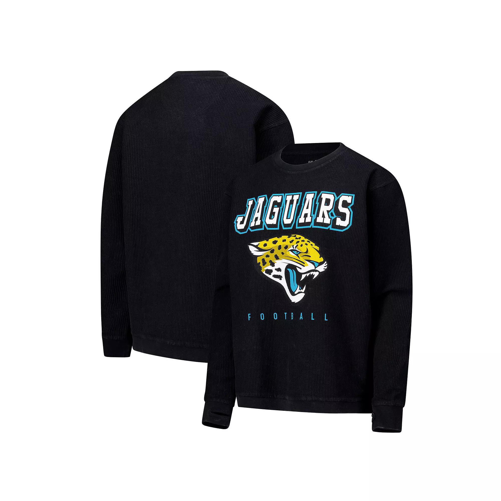Women's G-III 4Her by Carl Banks Black Jacksonville Jaguars Comfy Cord Pullover Sweatshirt,  Product Image