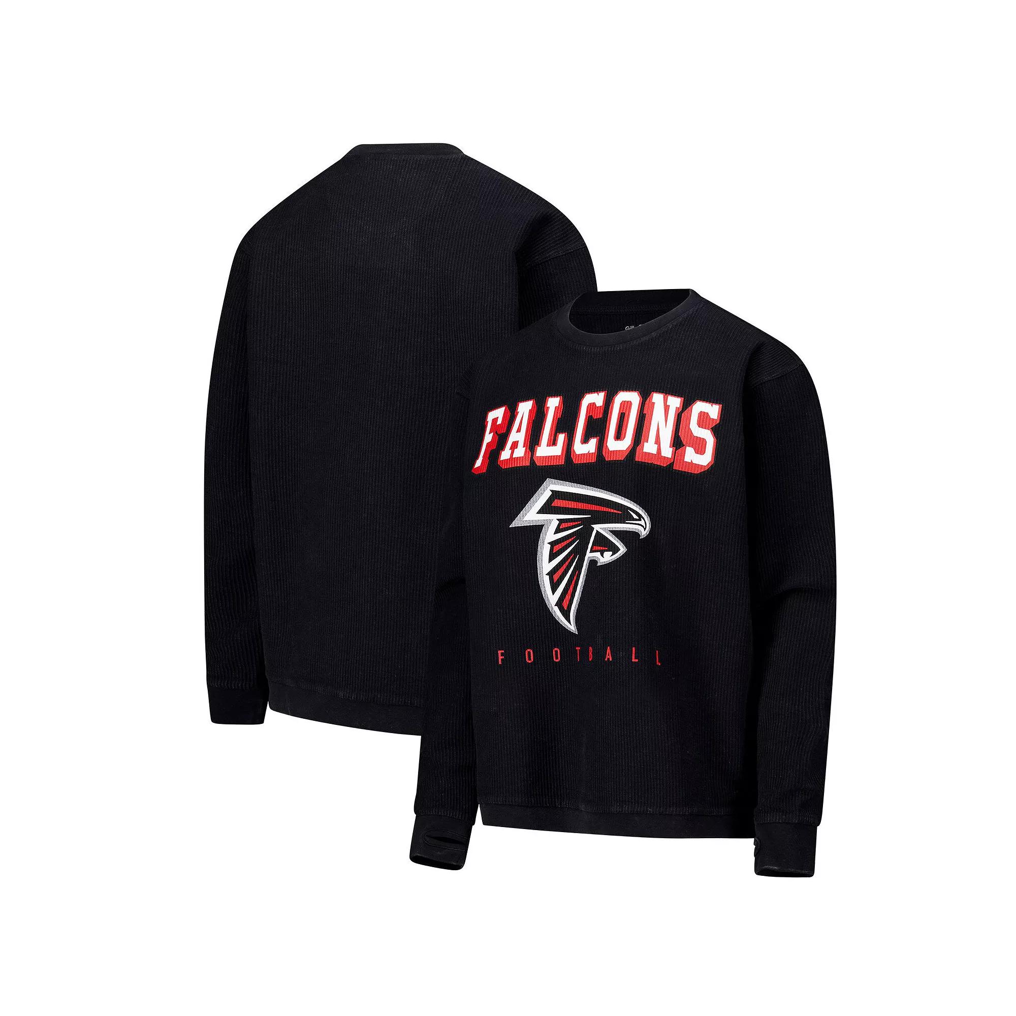 Women's G-III 4Her by Carl Banks Black Atlanta Falcons Comfy Cord Pullover Sweatshirt,  Product Image