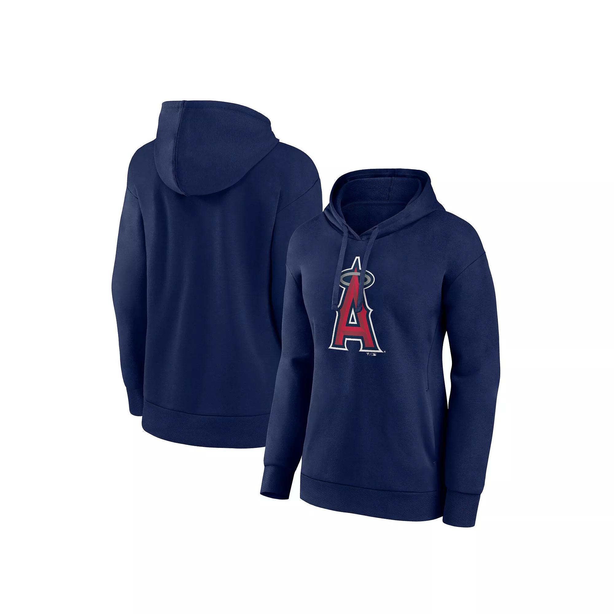 Women's Fanatics Branded Navy Los Angeles Angels Logo Pullover Hoodie, Size: XL, Blue Product Image