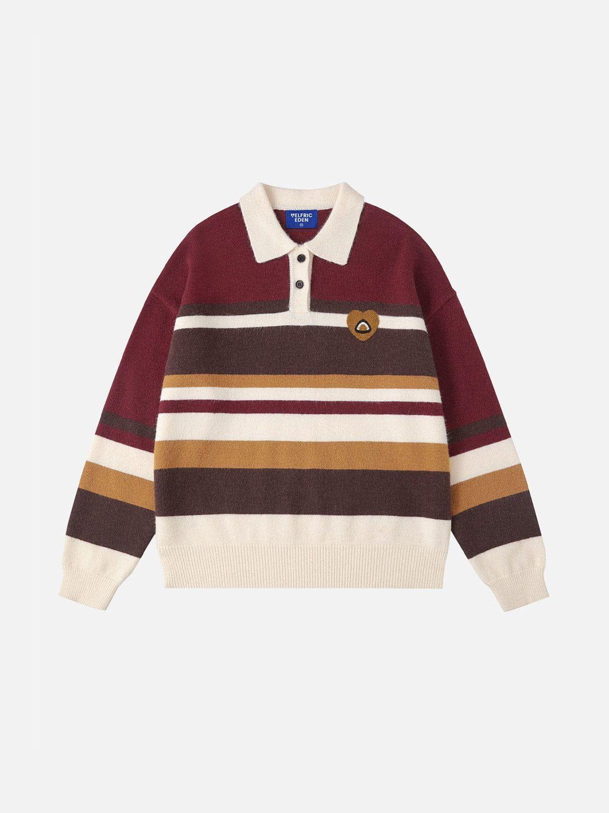 Aelfric Eden Stripe Polo Sweater Product Image