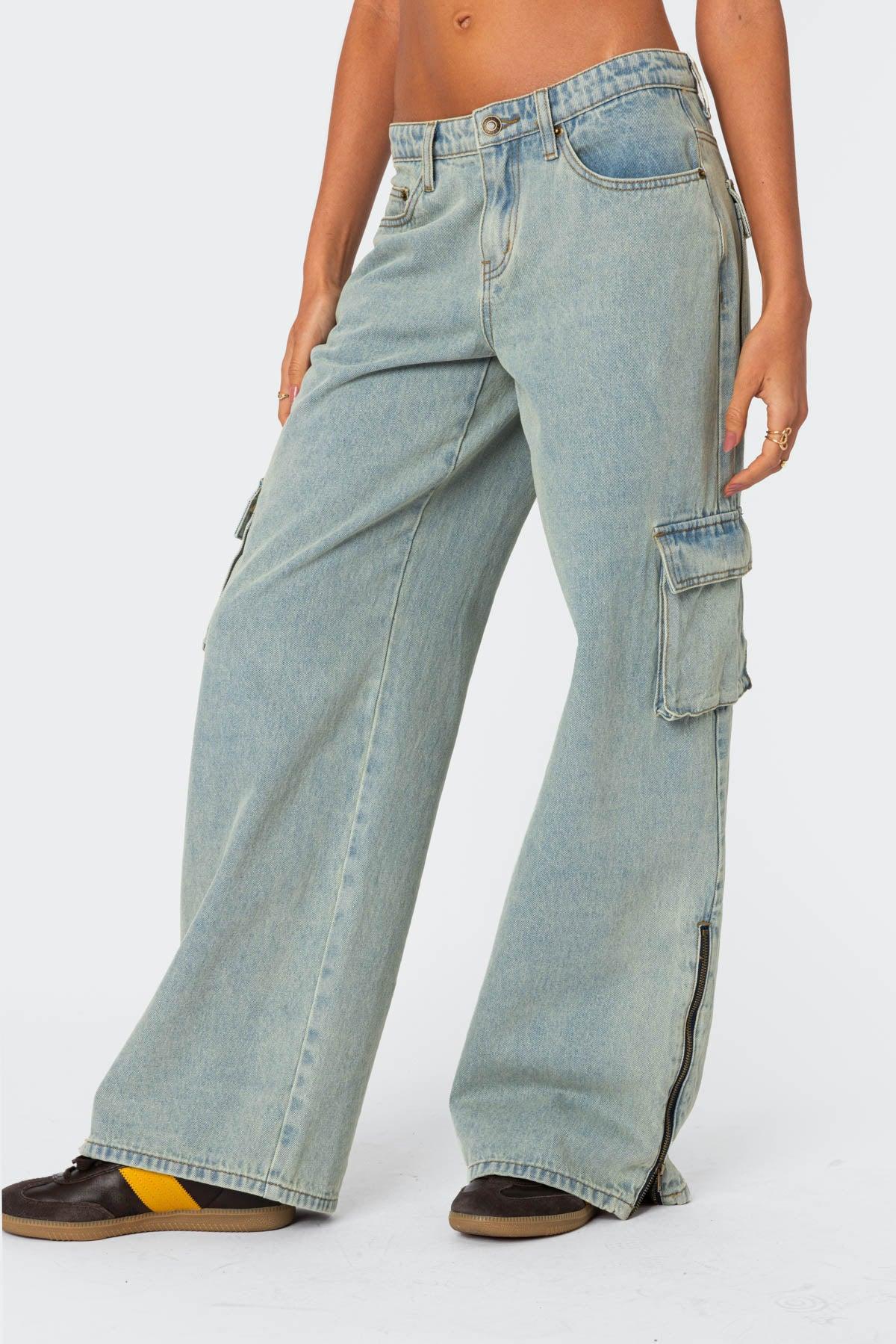 Andi Low Rise Baggy Cargo Jeans Product Image