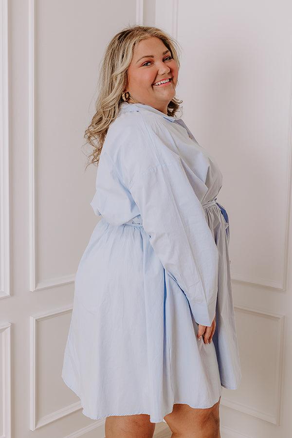 Feeling Social Button Down Mini Dress Curves Product Image