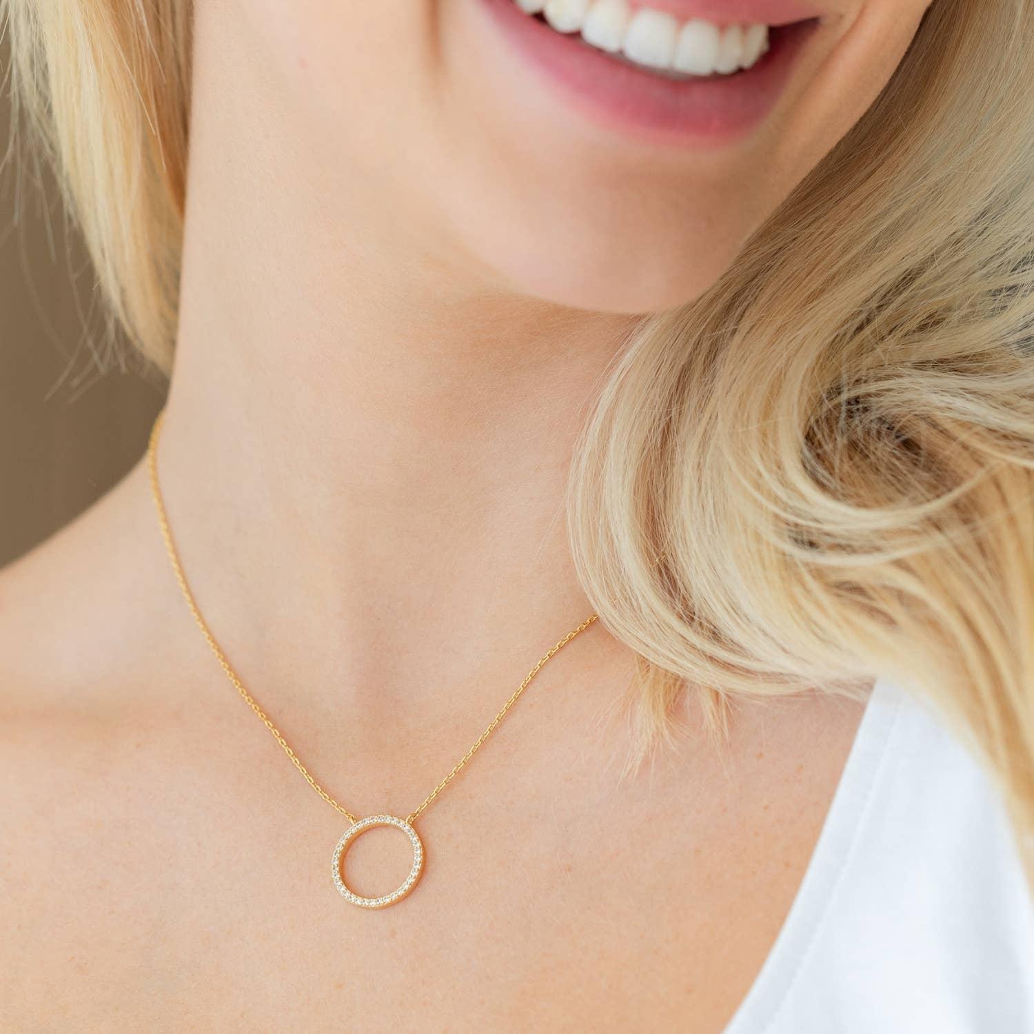 Open Pave Circle Pendant Product Image