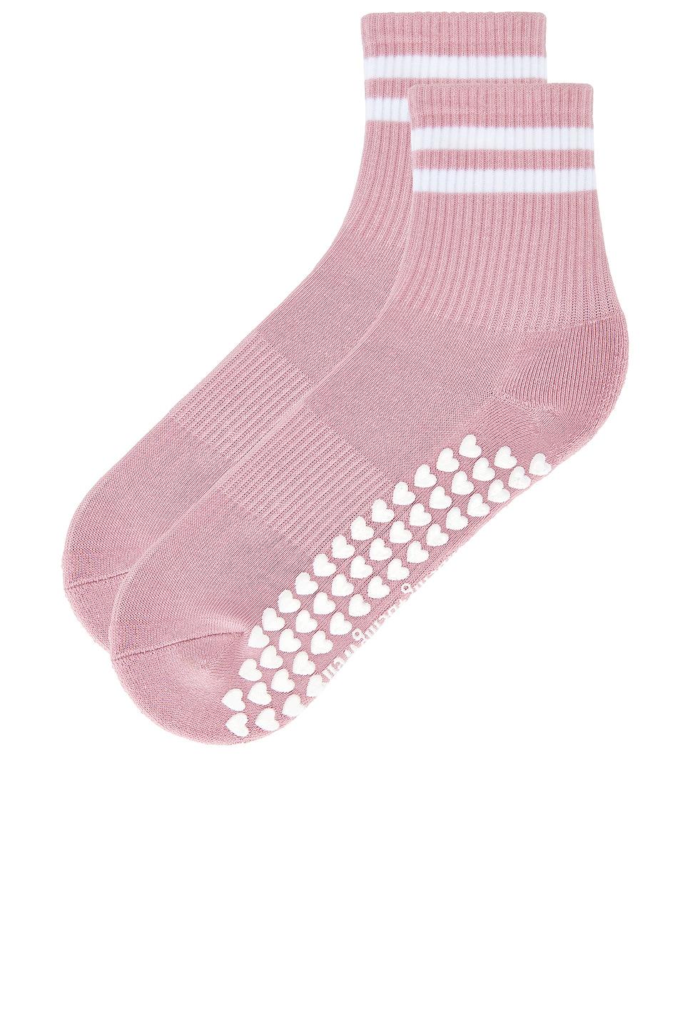 Striped Half Crew Grip Sock WellBeing + BeingWell Product Image