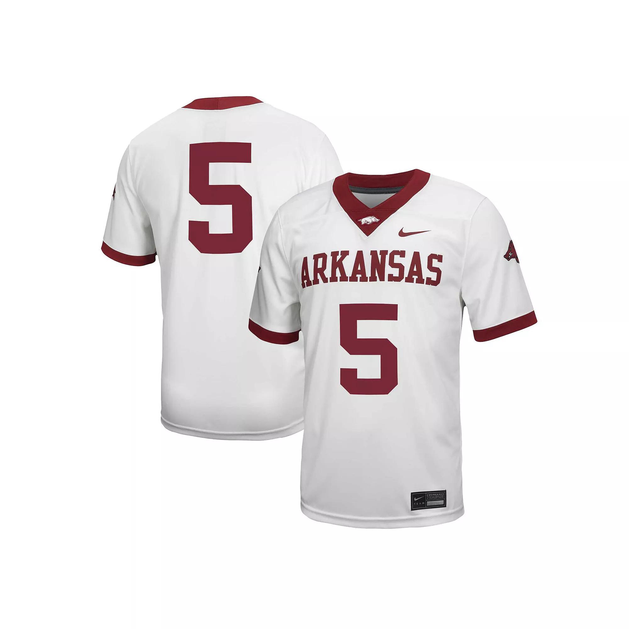 Men's Nike #5 White Arkansas Razorbacks Untouchable Football Jersey,  Product Image