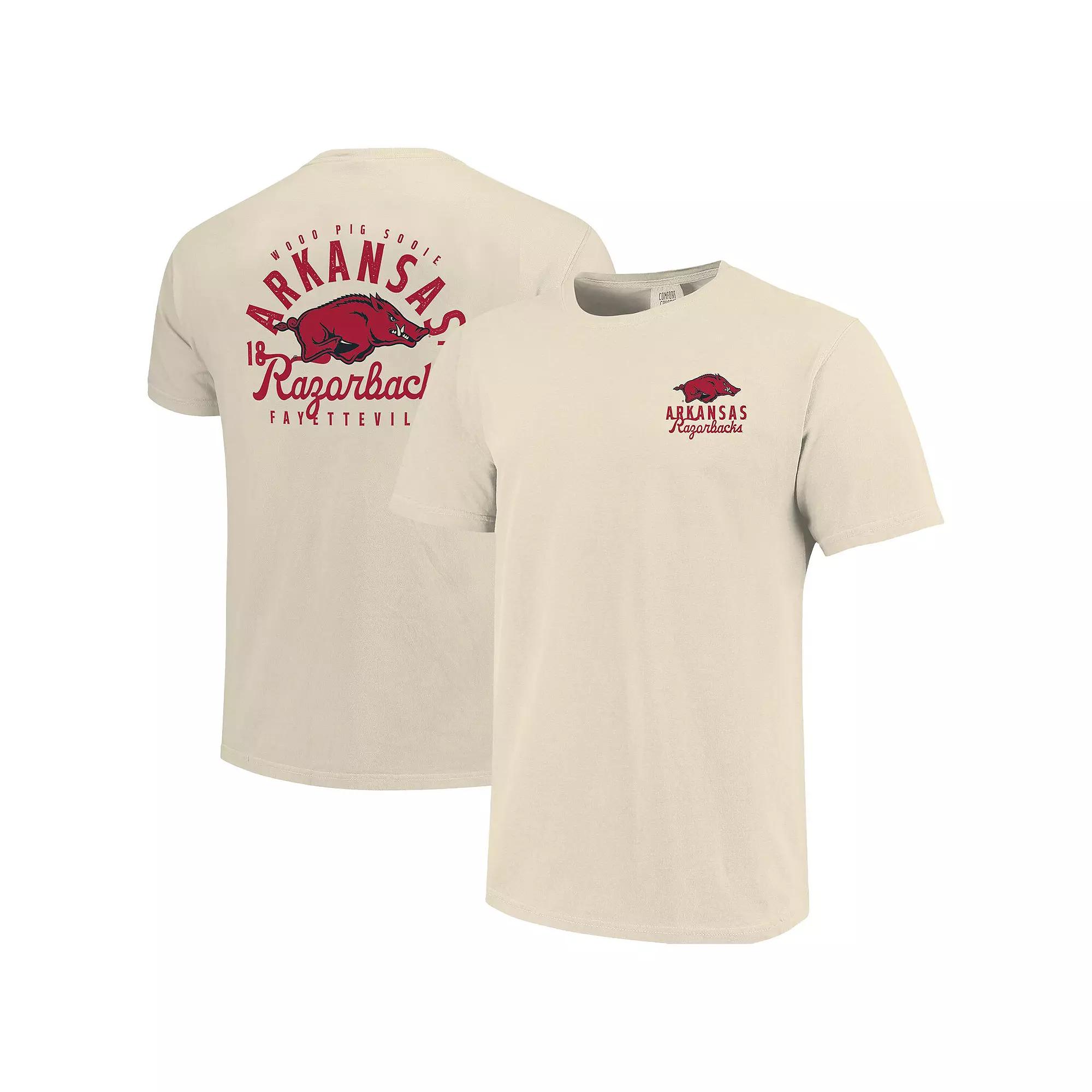 Men's Cream Arkansas Razorbacks Comfort Colors Mascot Overlay T-Shirt,  Product Image