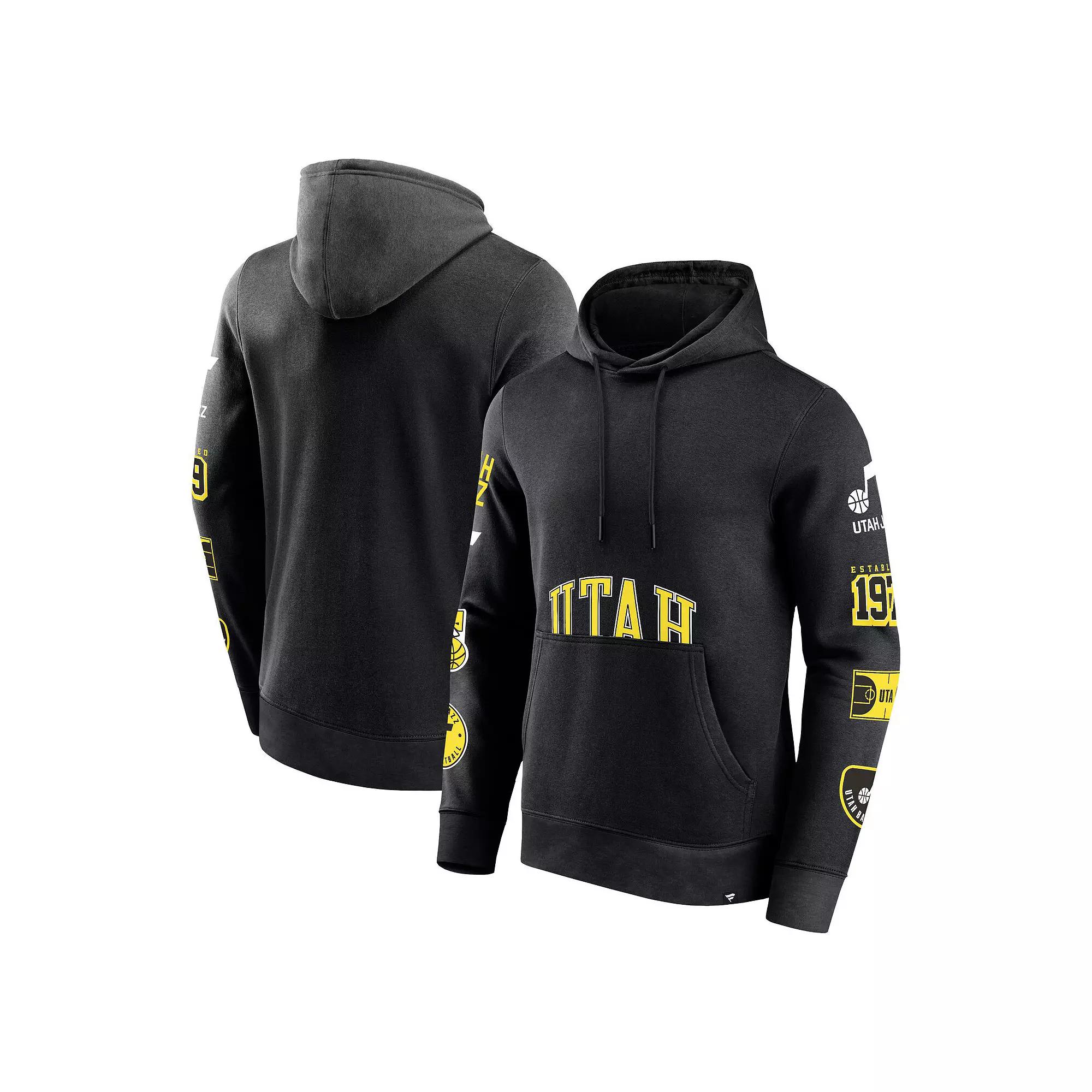 Men's Fanatics Black Utah Jazz Home Court Pullover Hoodie, Size: 5XL, Jaz Black Product Image