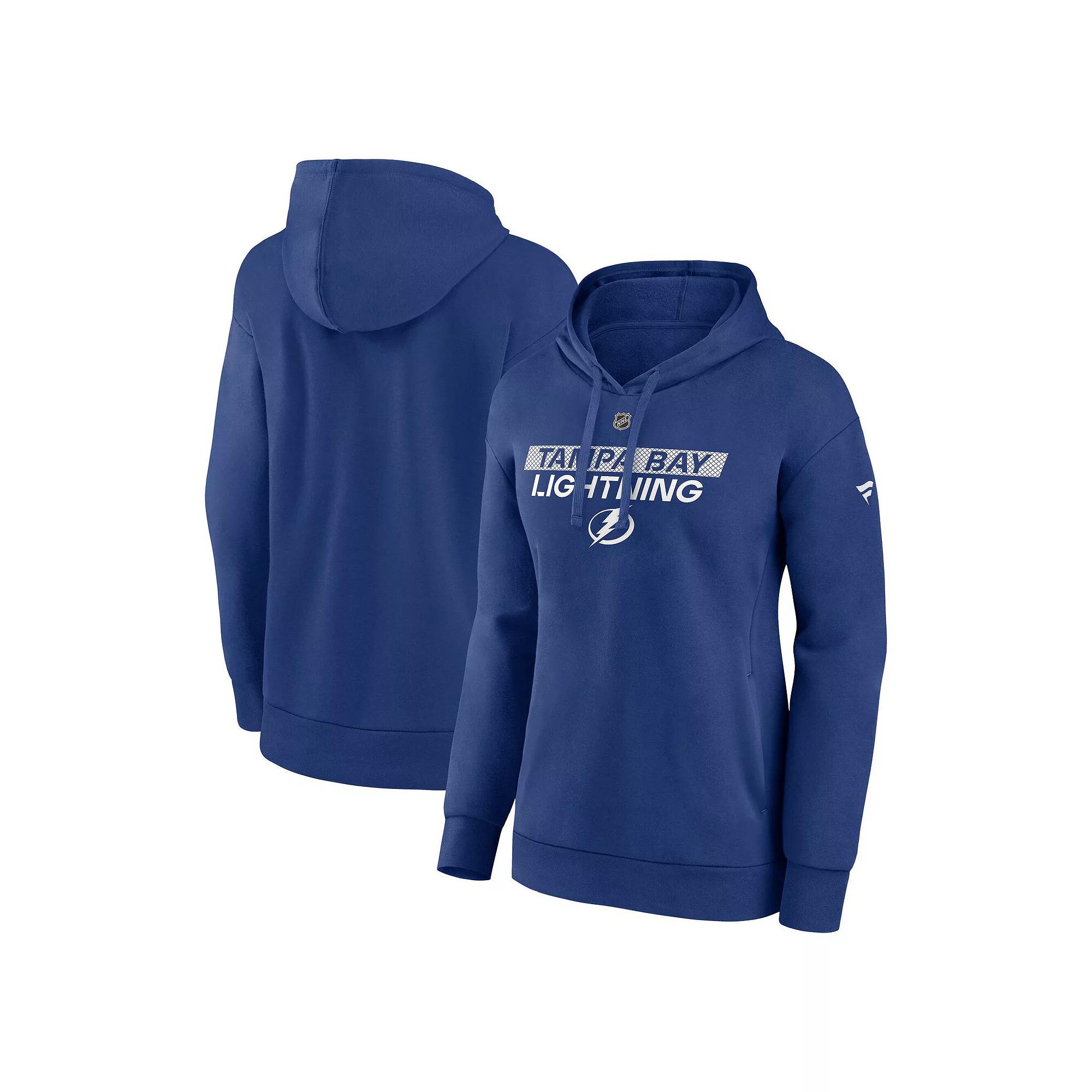 Women's Fanatics  Blue Tampa Bay Lightning Authentic Pro Core Primary Fleece Pullover Hoodie, Size: Small, Lgh Blue Product Image