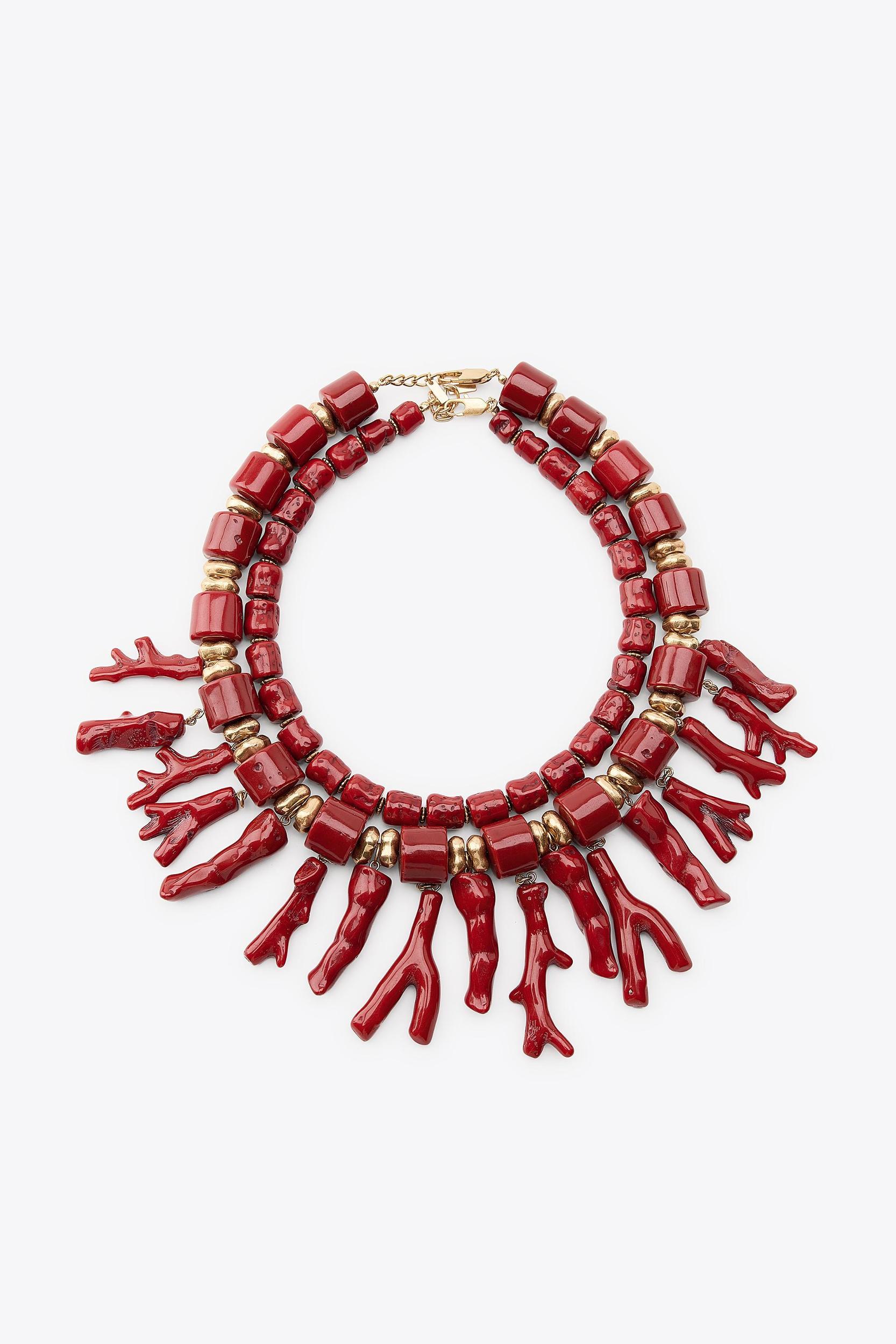 PACK OF 2 CORAL NECKLACES WITH RESIN Product Image