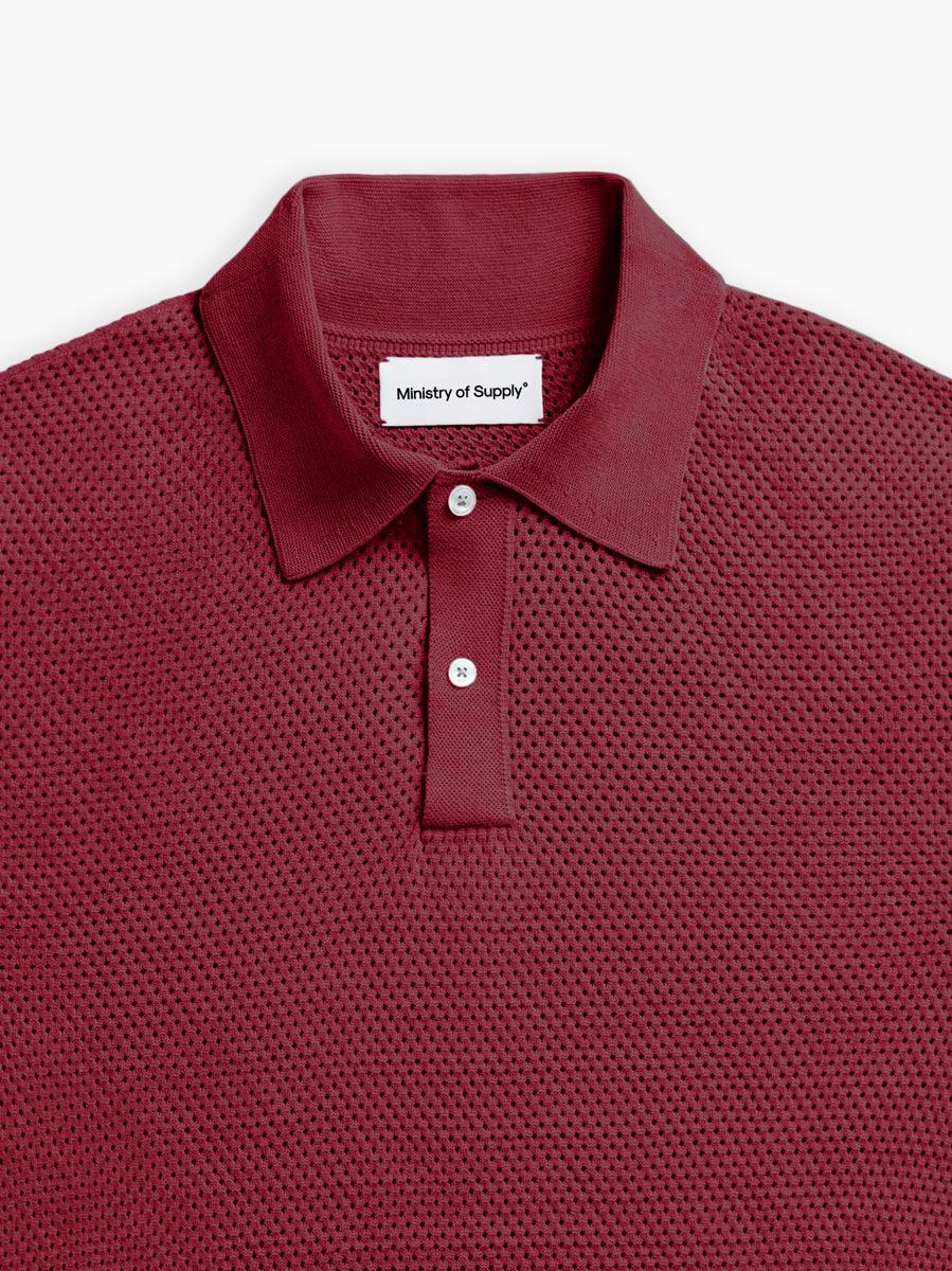 Men's Labs 3D Print-Knit Air Polo - Crimson Product Image