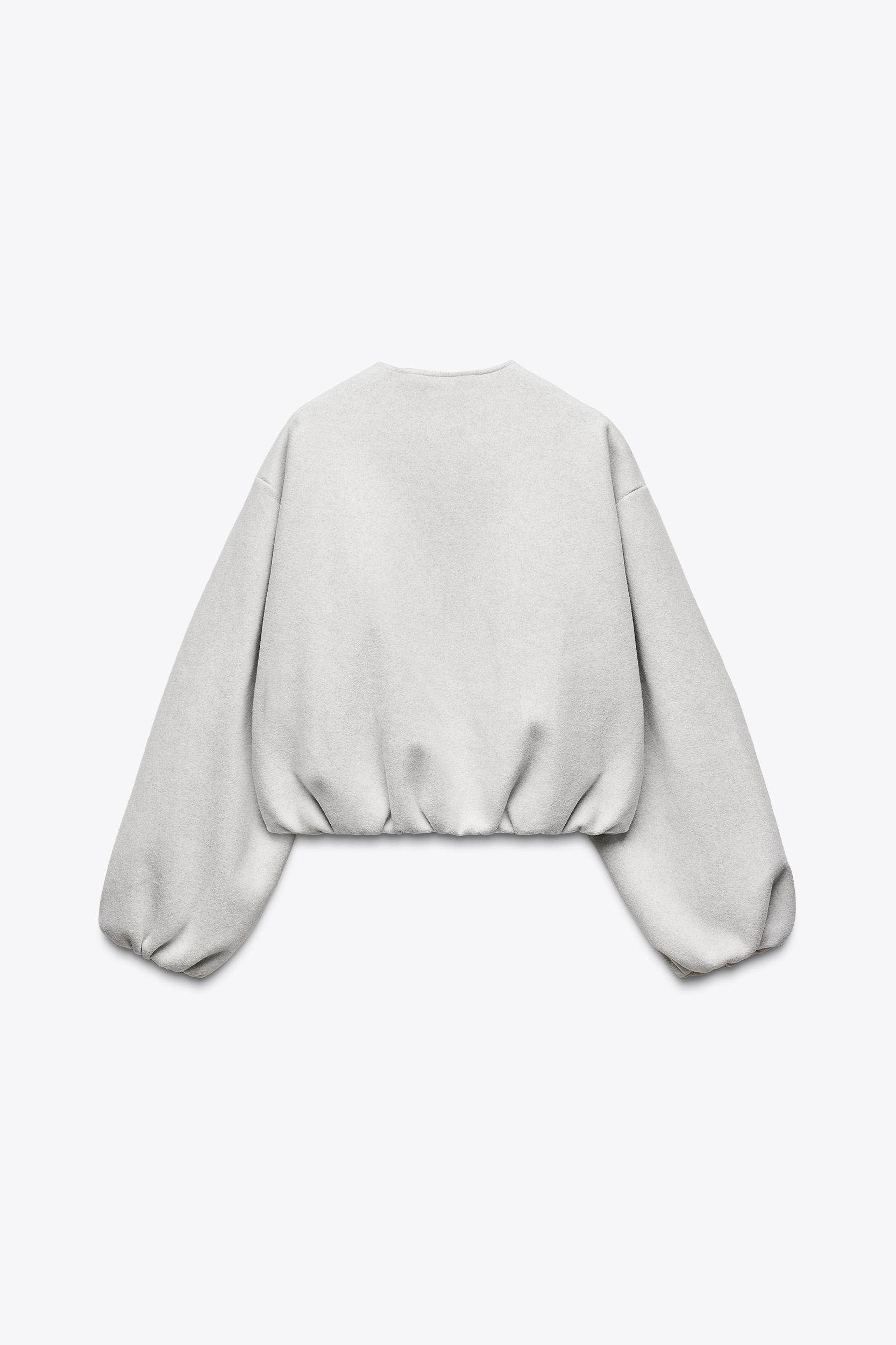 ELASTICATED TRIM SOFT BOMBER JACKET Product Image