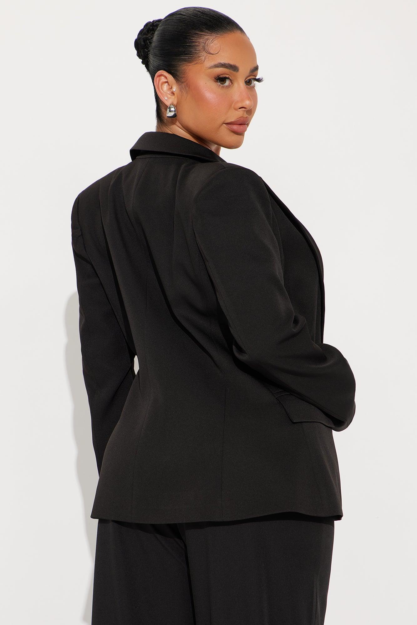 Keep Your Cool Belted Blazer - Black Product Image