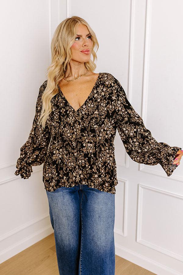 Enjoy The Daylight Babydoll Top In Black Curves Product Image