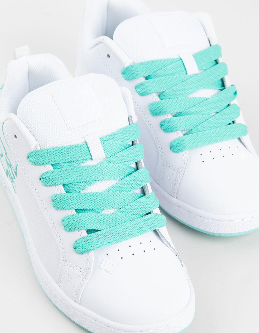 DC SHOES Court Graffik Womens Shoes - WHT/GREEN Product Image
