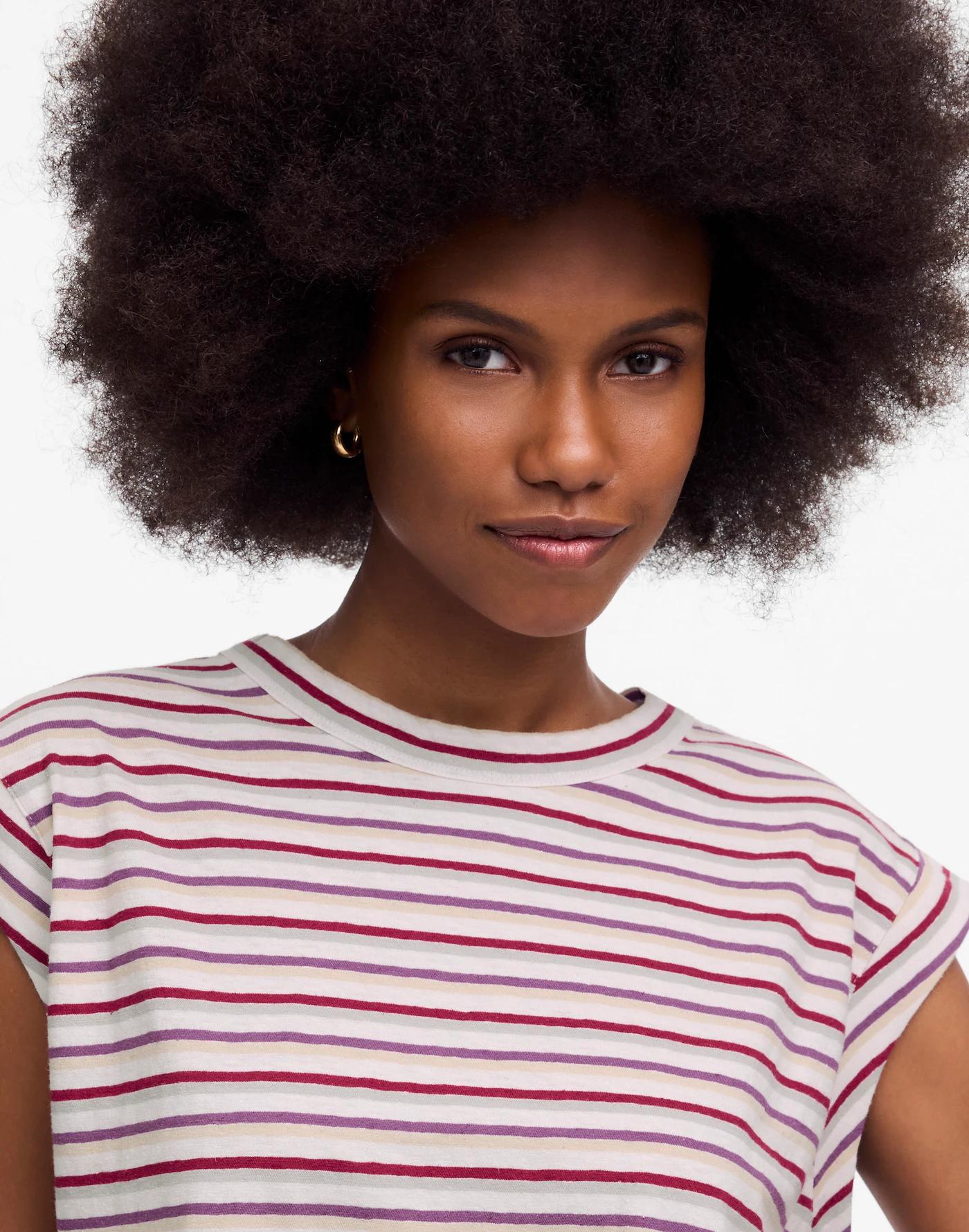 Boxy Muscle Tee in Stripe Product Image