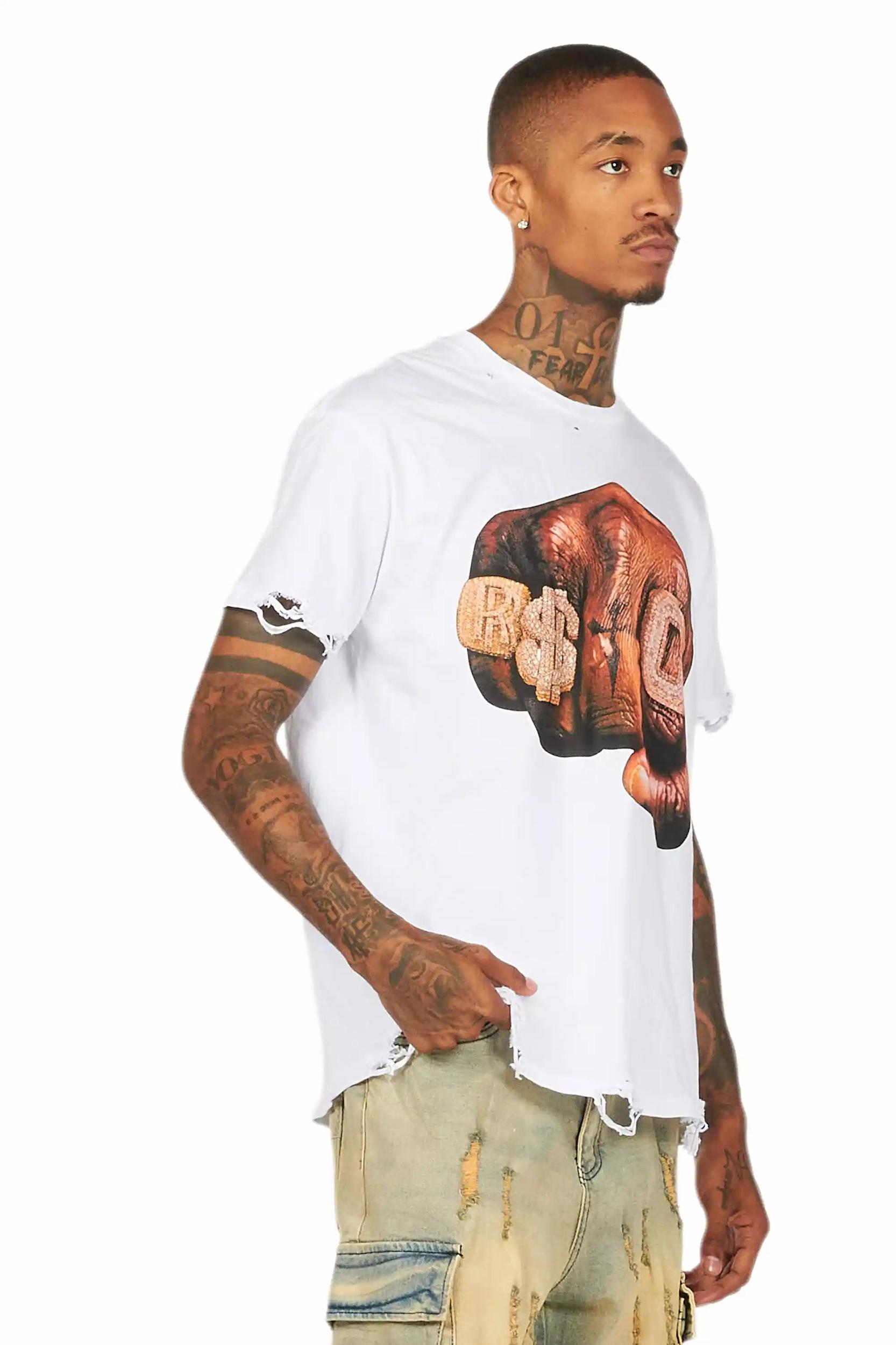 Aleeana White Oversized T-Shirt Female Product Image