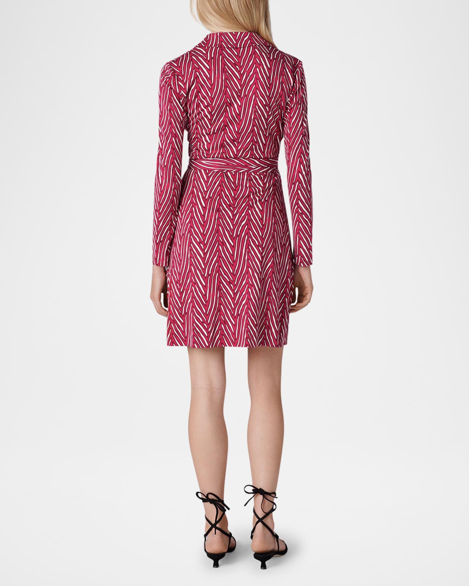 Jeanne Herringbone Silk Mini Wrap Dress Product Image