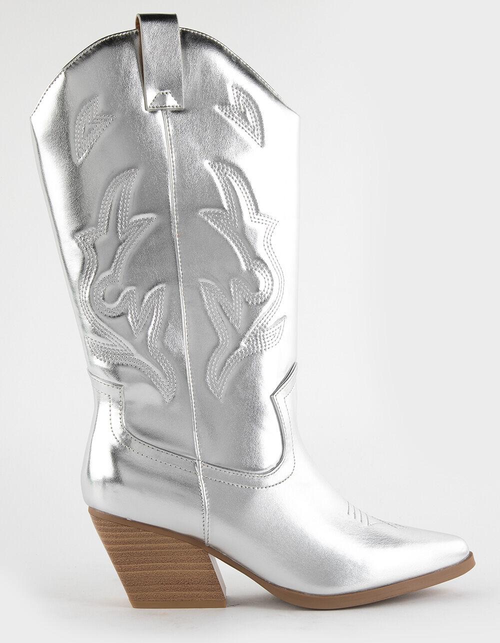 SODA Orville Womens Western Boots - SILVER Product Image