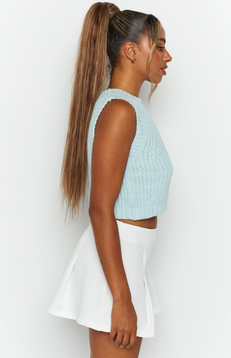 Snoh Pale Blue Knit Tank Baby Product Image