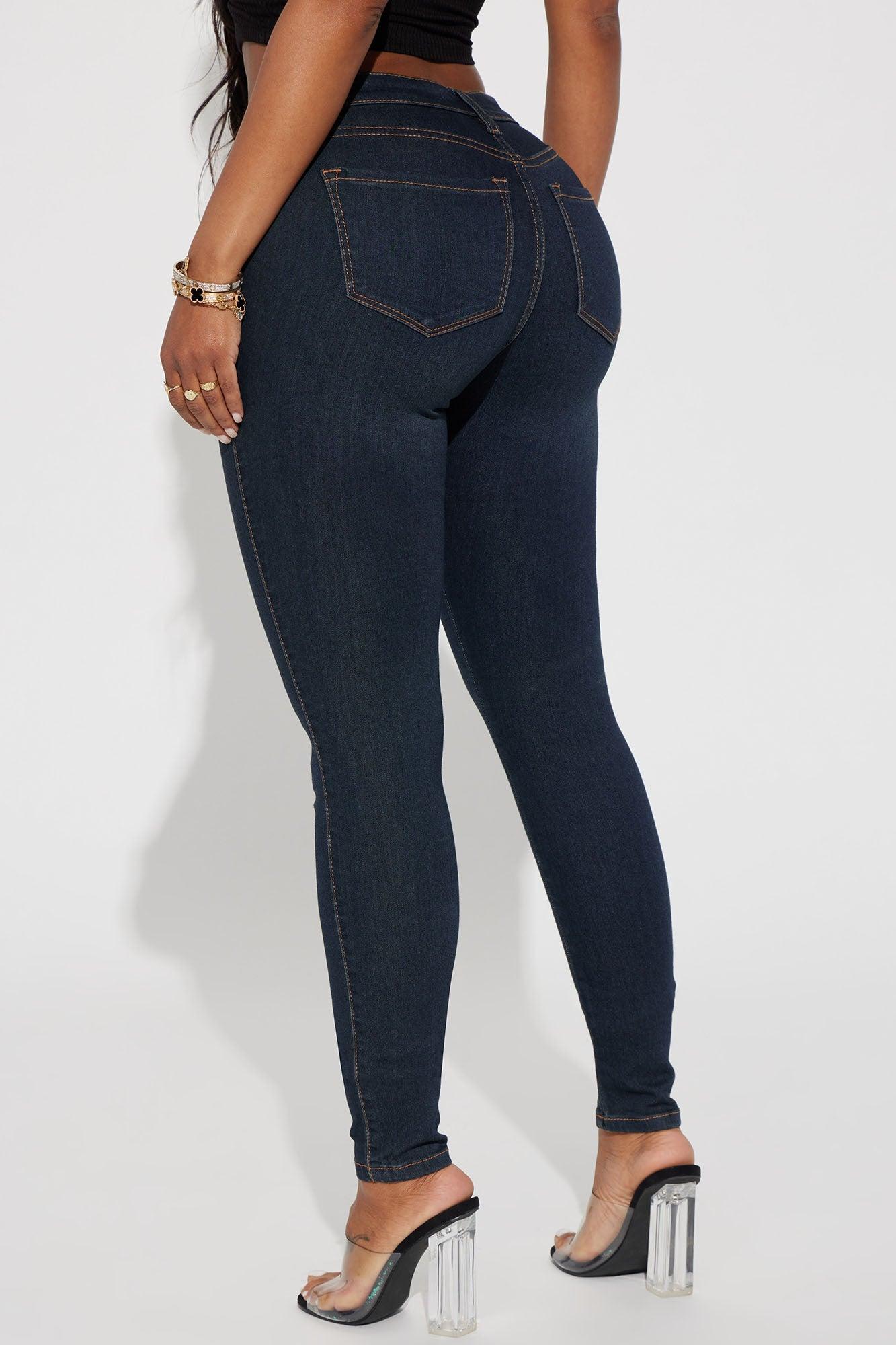 Classic Mid Rise Skinny Jeans - Dark Denim Product Image
