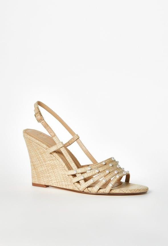 JustFab Margaux Platform Loafer Pump Womens Black/ White Size 8.5 Product Image