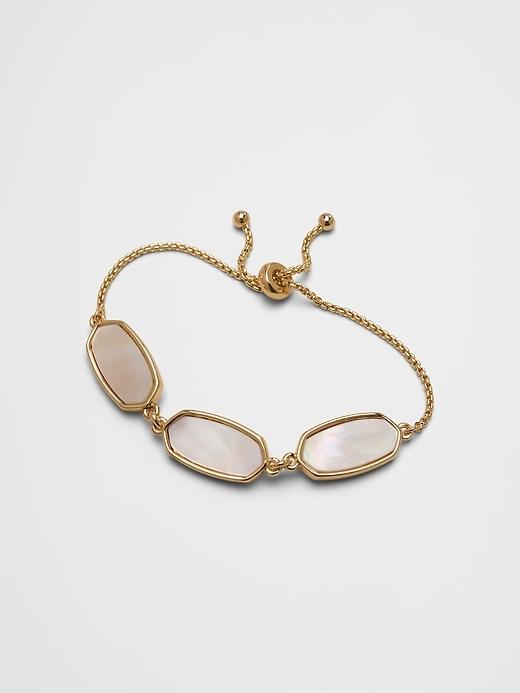 Mother of Pearl Hexagon Pull-Through Bracelet Product Image