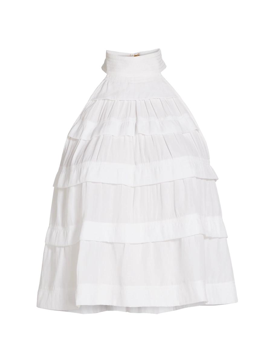 Womens Sherrie Tiered Halterneck Top Product Image