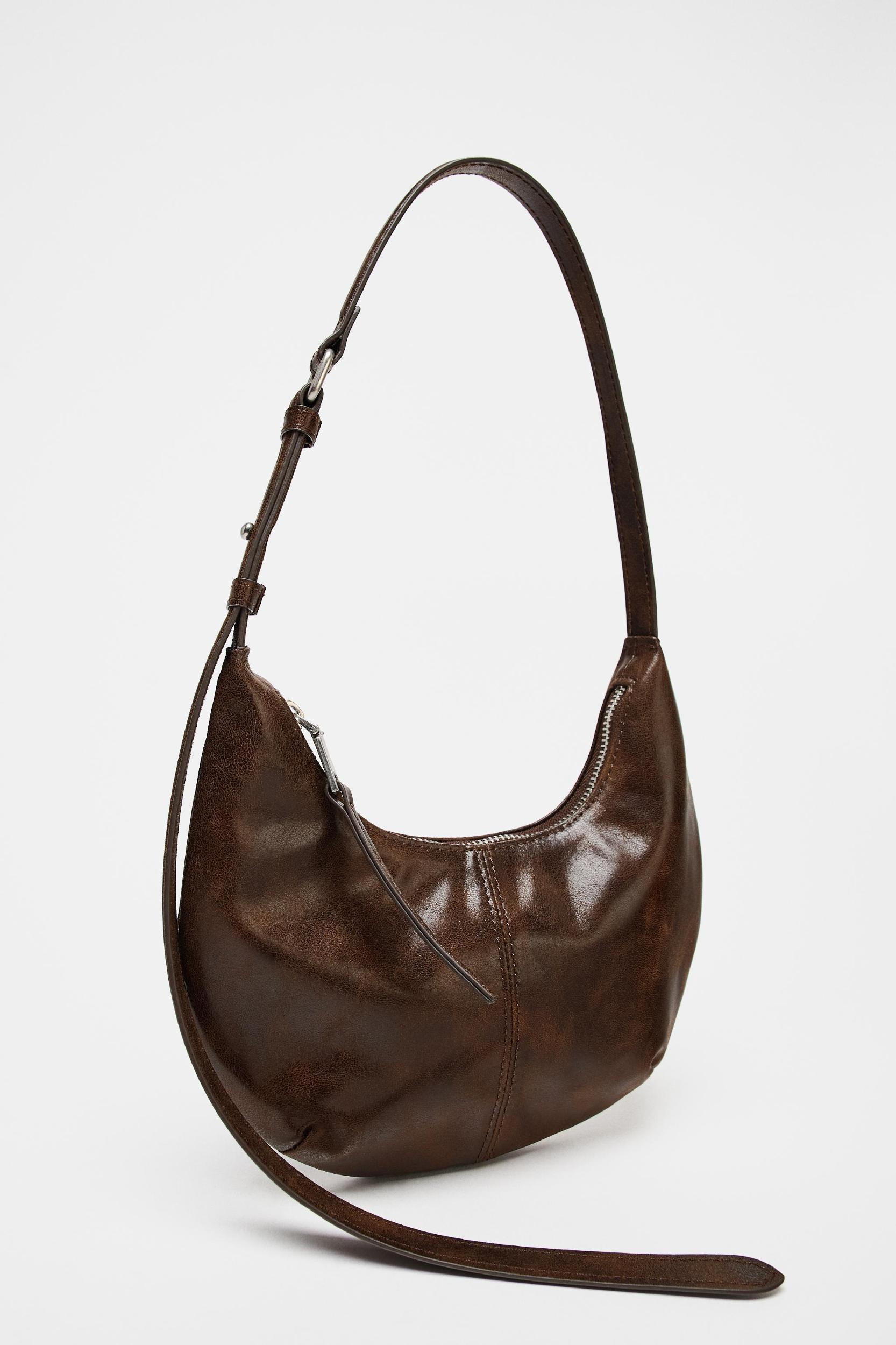 DISTRESSED EFFECT SHOULDER BAG Product Image