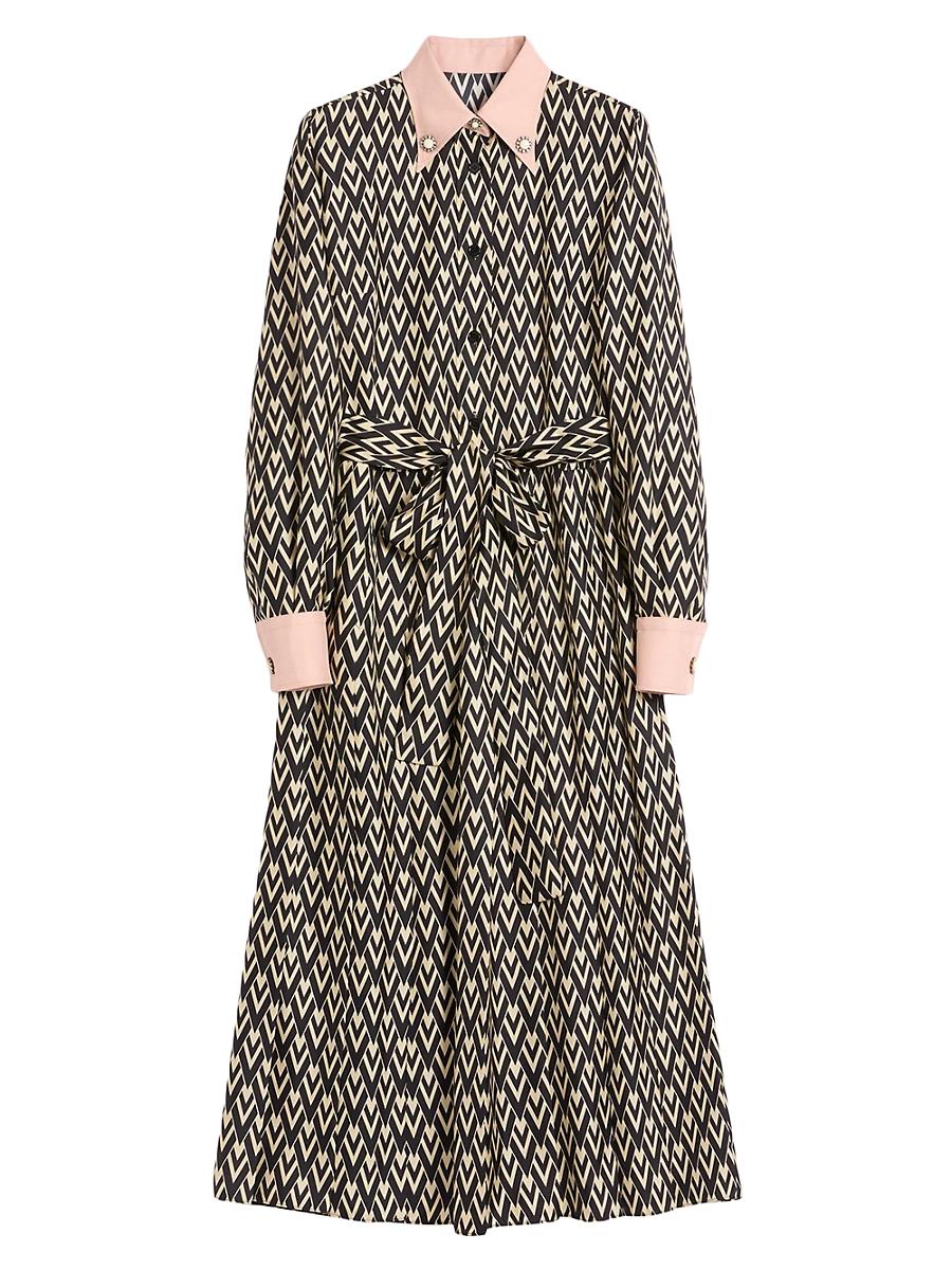 Womens Twill Toute La V Midi Dress Product Image