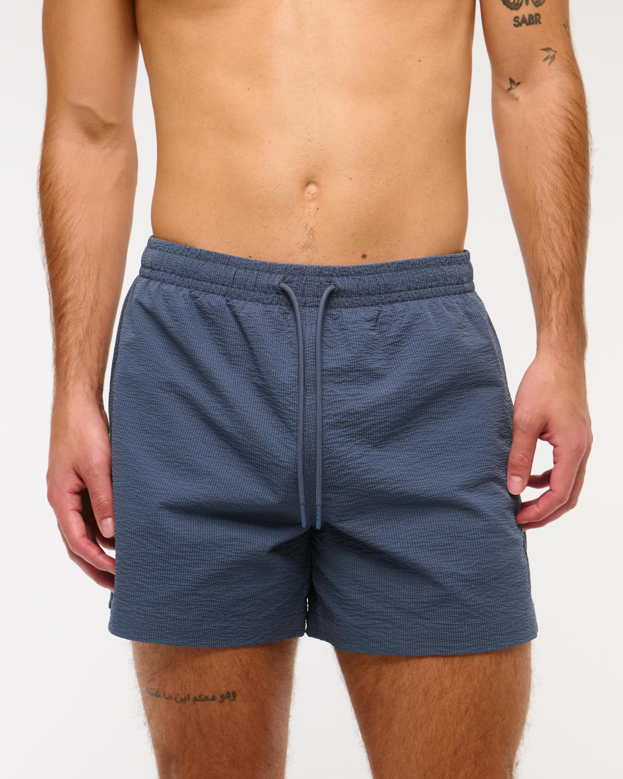 Pull-On Micro-Seersucker Swim Trunk Product Image