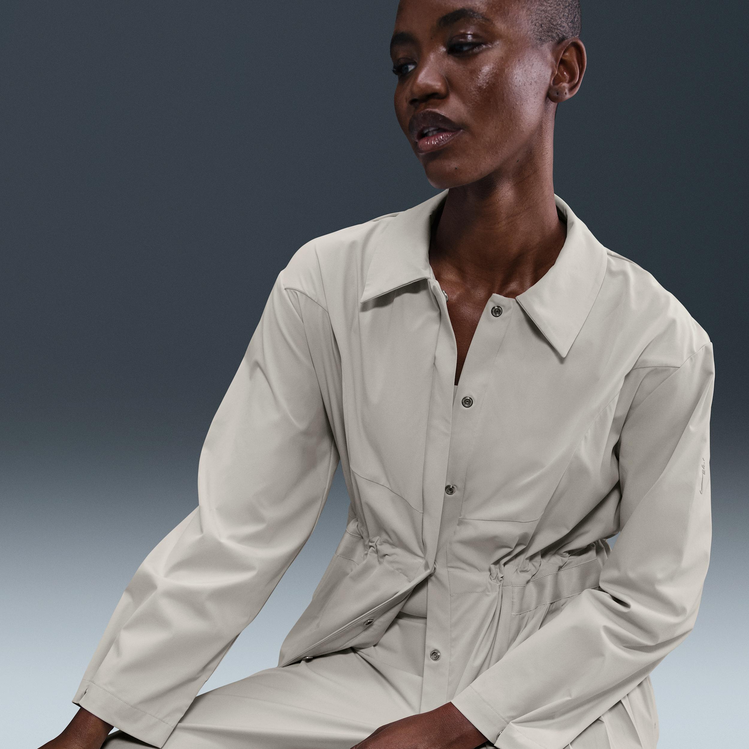 Nike Womens 24.7 PerfectStretch Dri-FIT Oversized Trench Coat | HV3627-104 Product Image