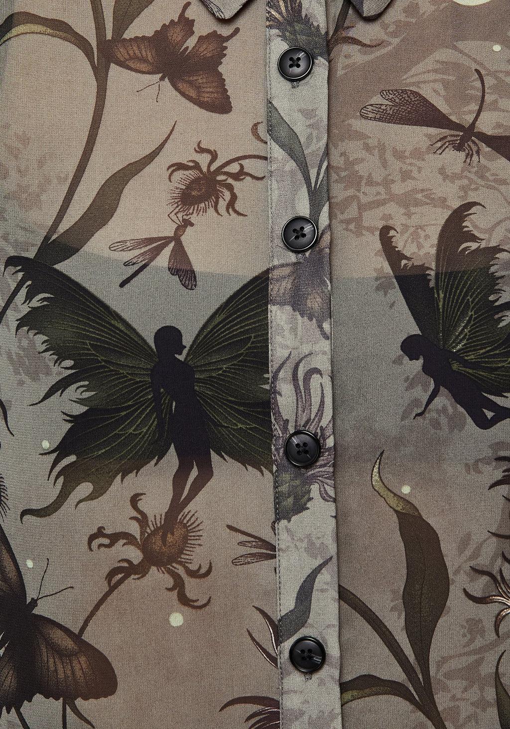 Gloriana Floral Print Chiffon Shirt Product Image