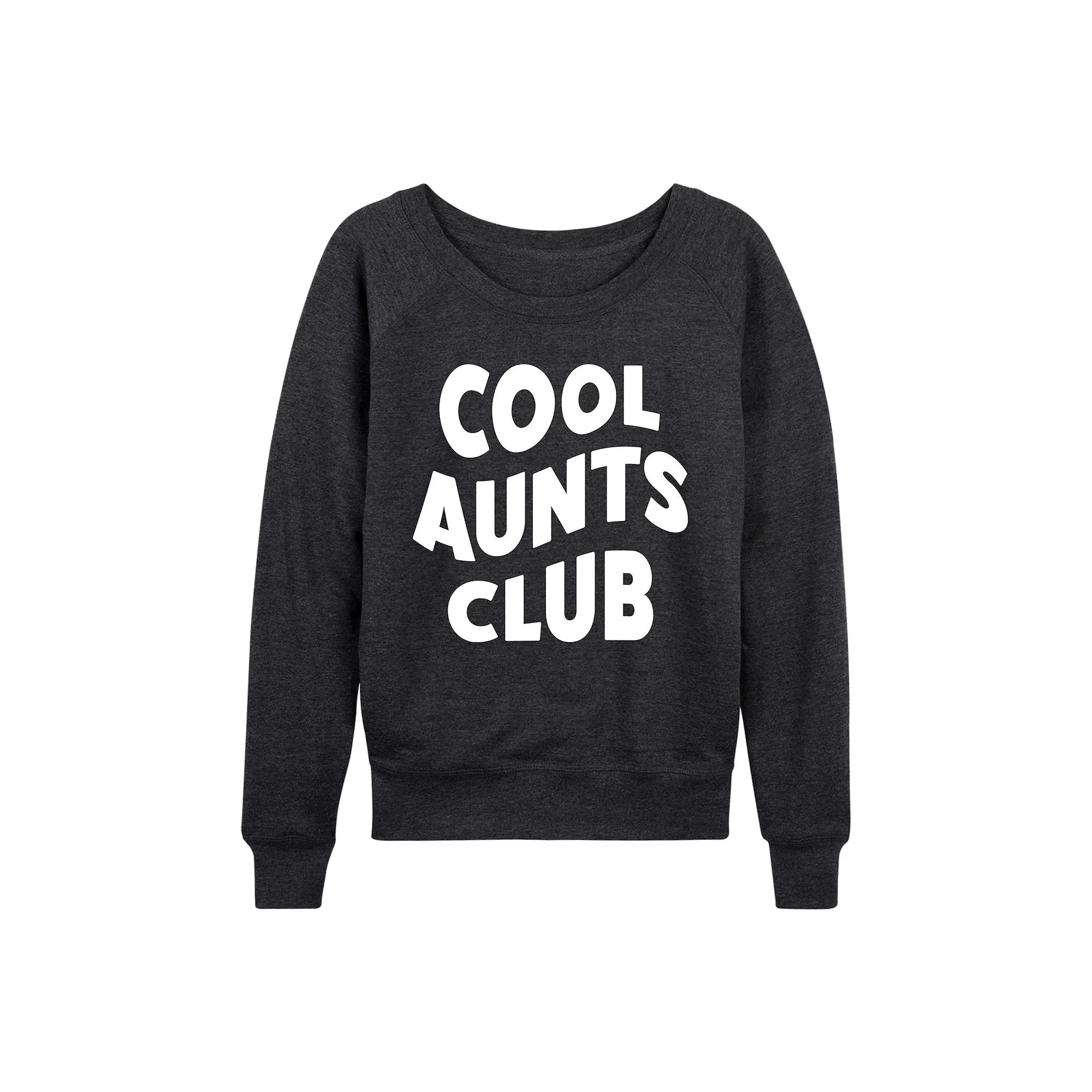 Women's Cool Aunts Club French Terry Long Sleeve Tee, Girl's,  Product Image