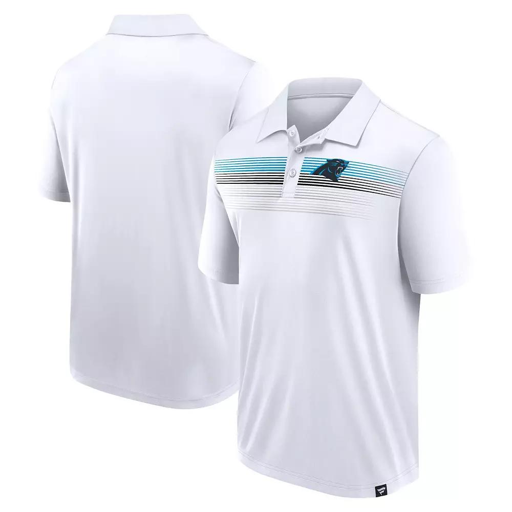 Men's Fanatics White Carolina Panthers Victory For Us Interlock Polo,  Product Image